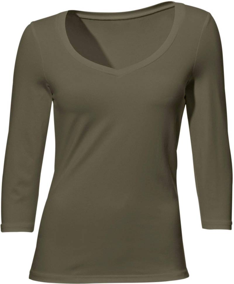 Shirt in oliv von heine