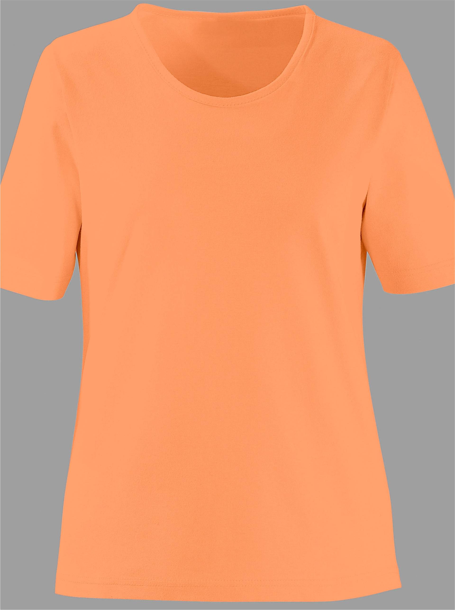 Rundhalsshirt in orange von heine