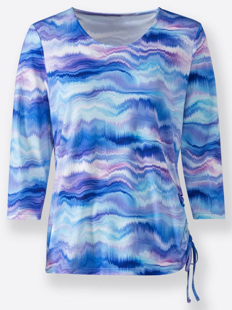 Shirt in royalblau-aqua-bedruckt von heine