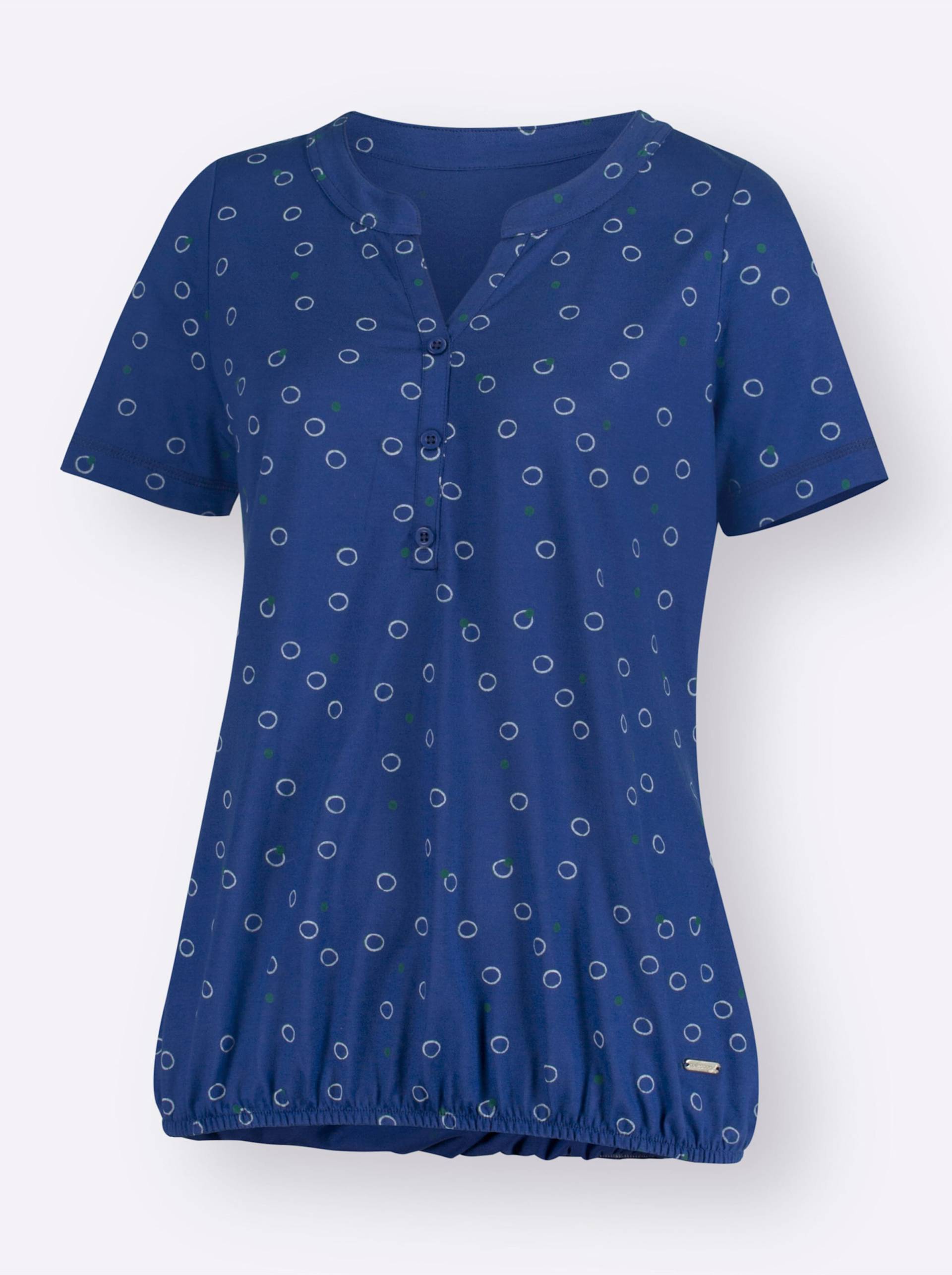 Print-Shirt in royalblau-weiss-bedruckt von heine
