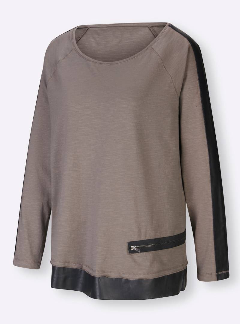 Shirt in taupe von heine