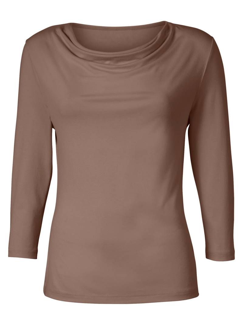 Wasserfallshirt in taupe von heine