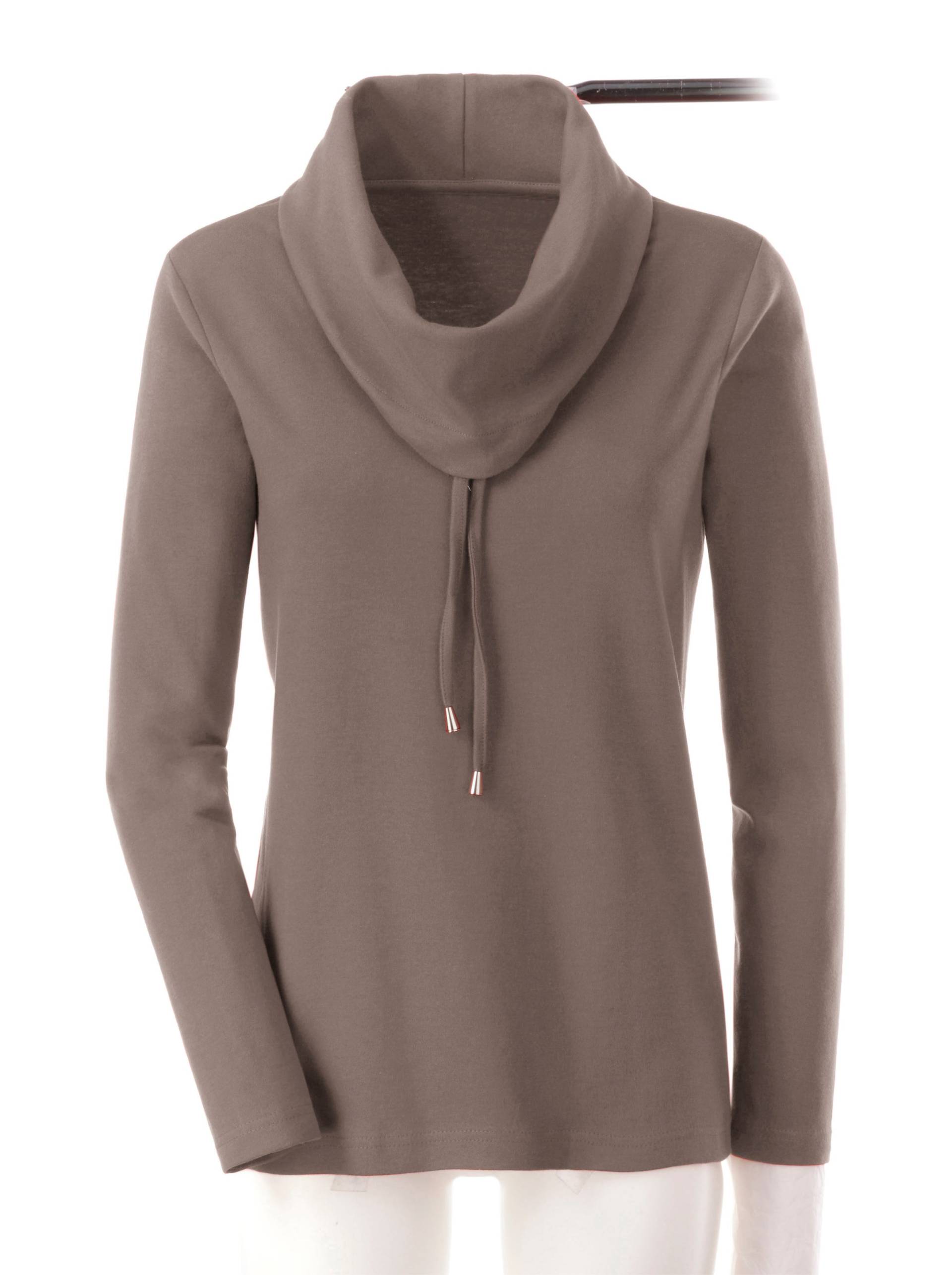 Langarmshirt in taupe von heine