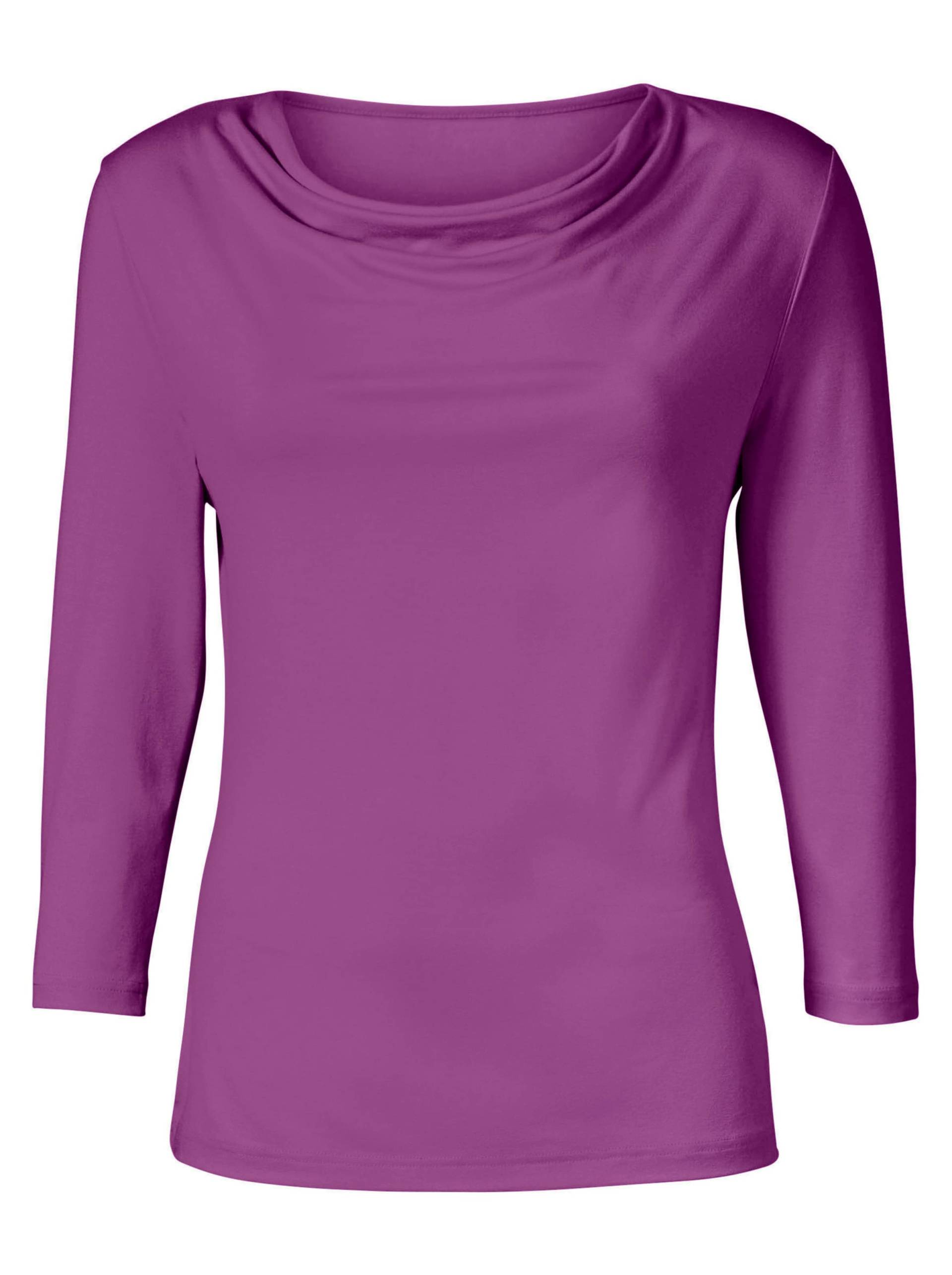 Wasserfallshirt in violett von heine