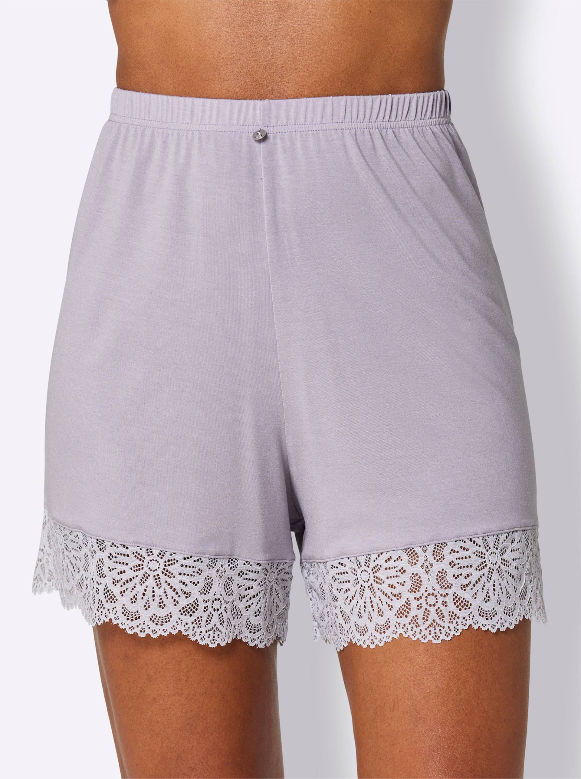 Shorts in flieder-weiss von wäschepur