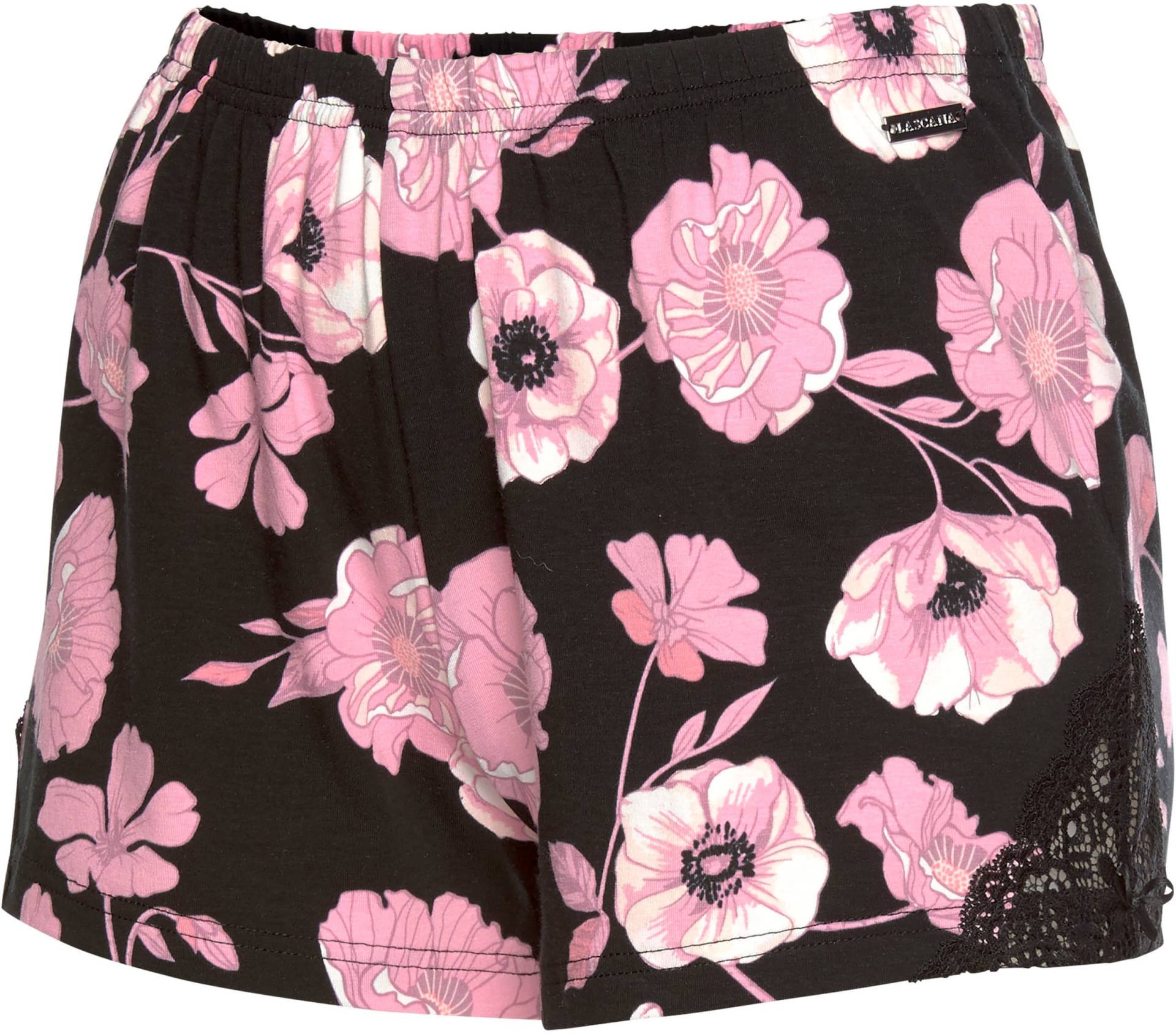 Shorts in rosa-schwarz-geblümt-gemustert von LASCANA
