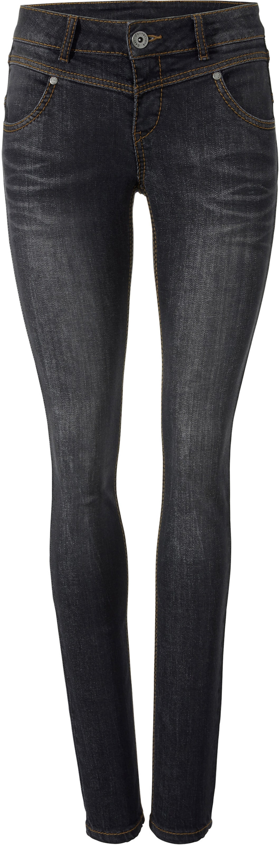 Skinny-Jeans in black denim von heine