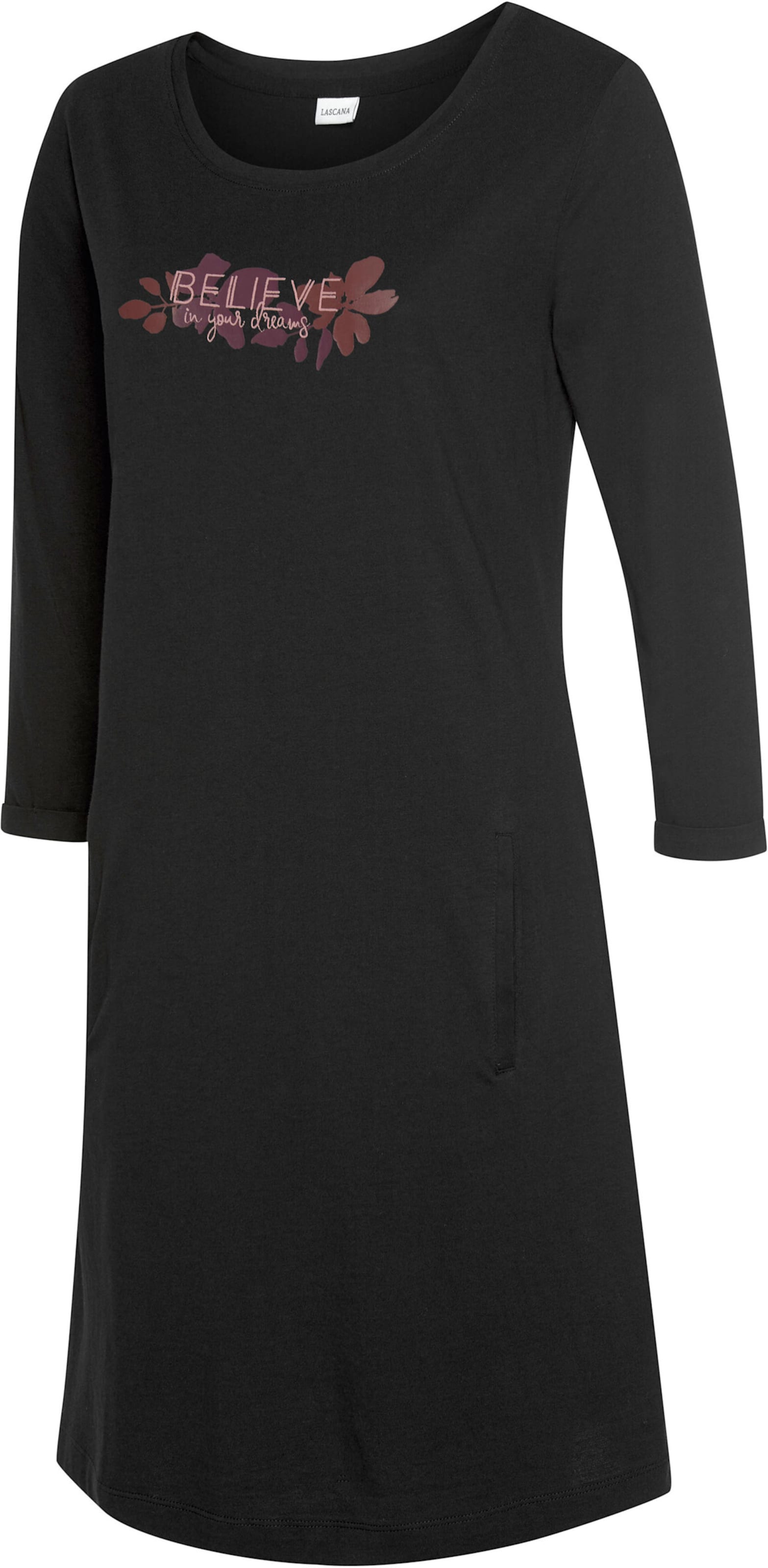 Sleepshirt in schwarz-violett von LASCANA