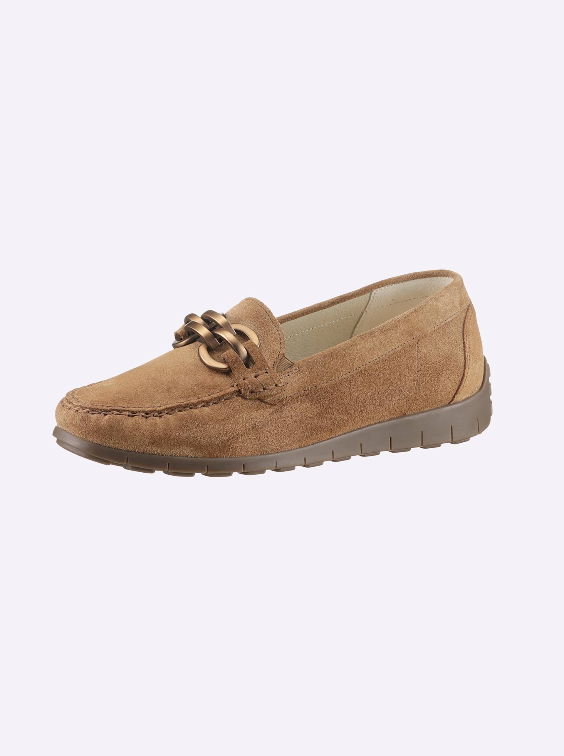 Slipper in camel von Waldläufer