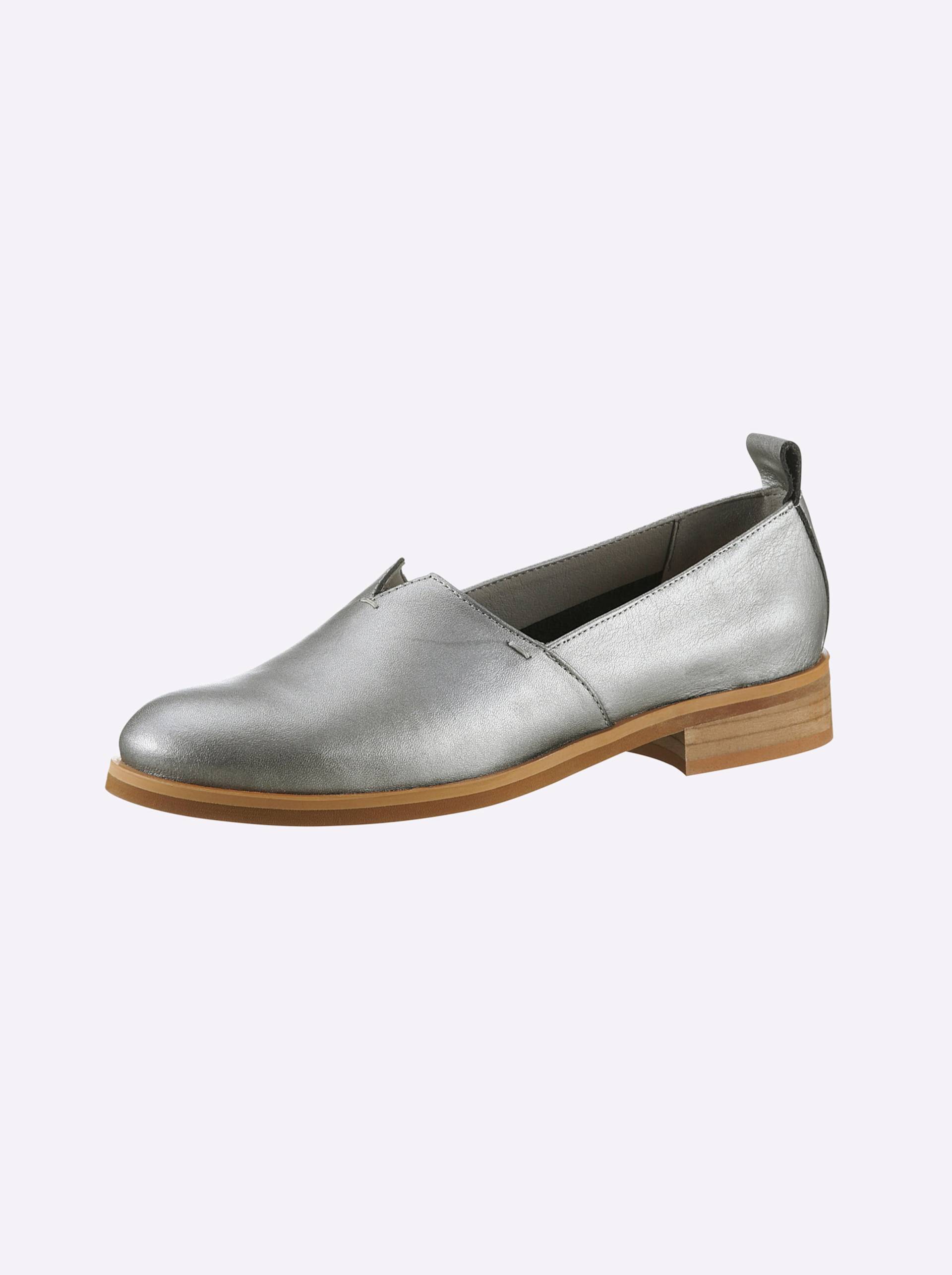 Slipper in grau-metallic von heine