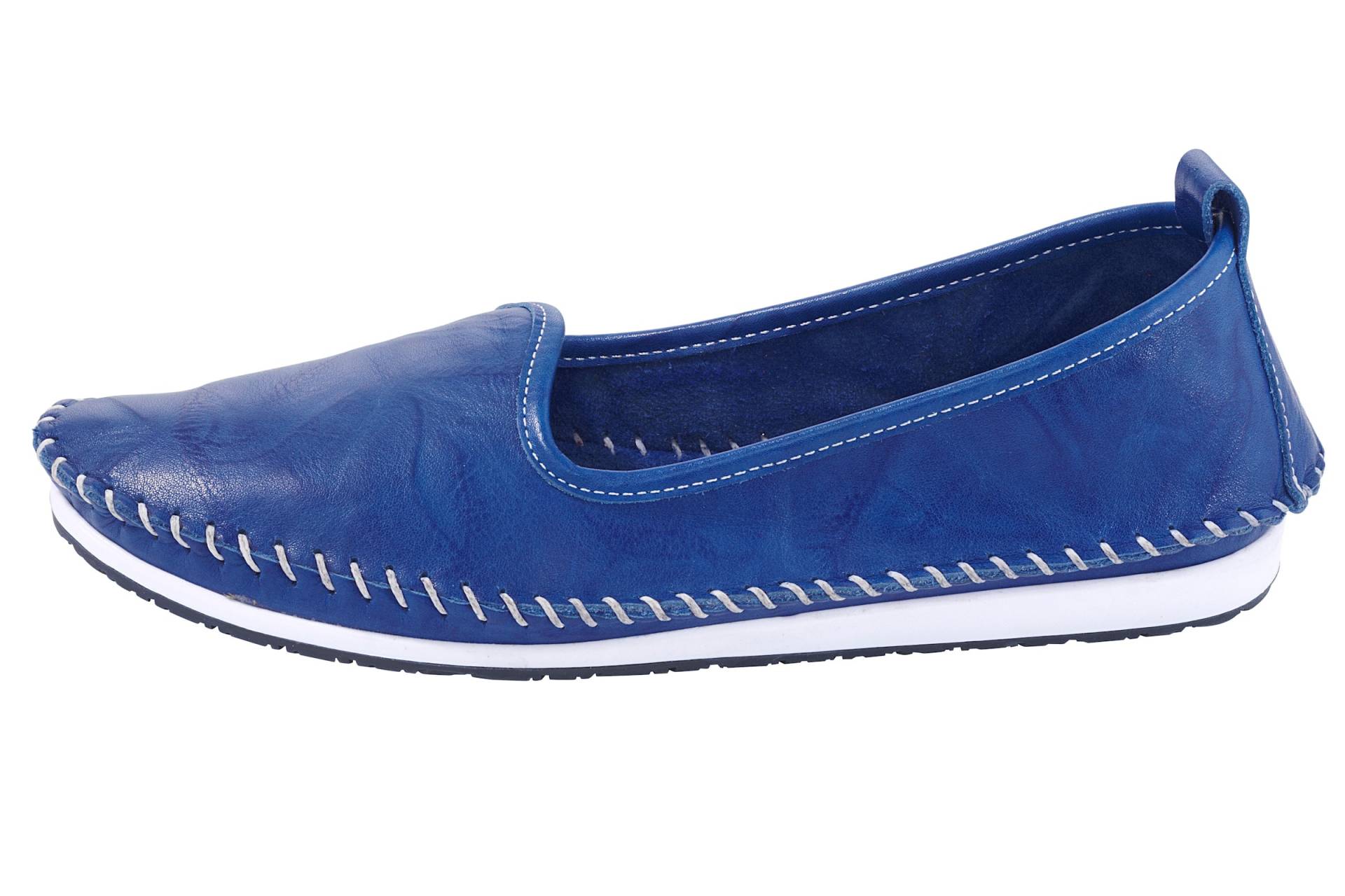 Slipper in royalblau von Andrea Conti