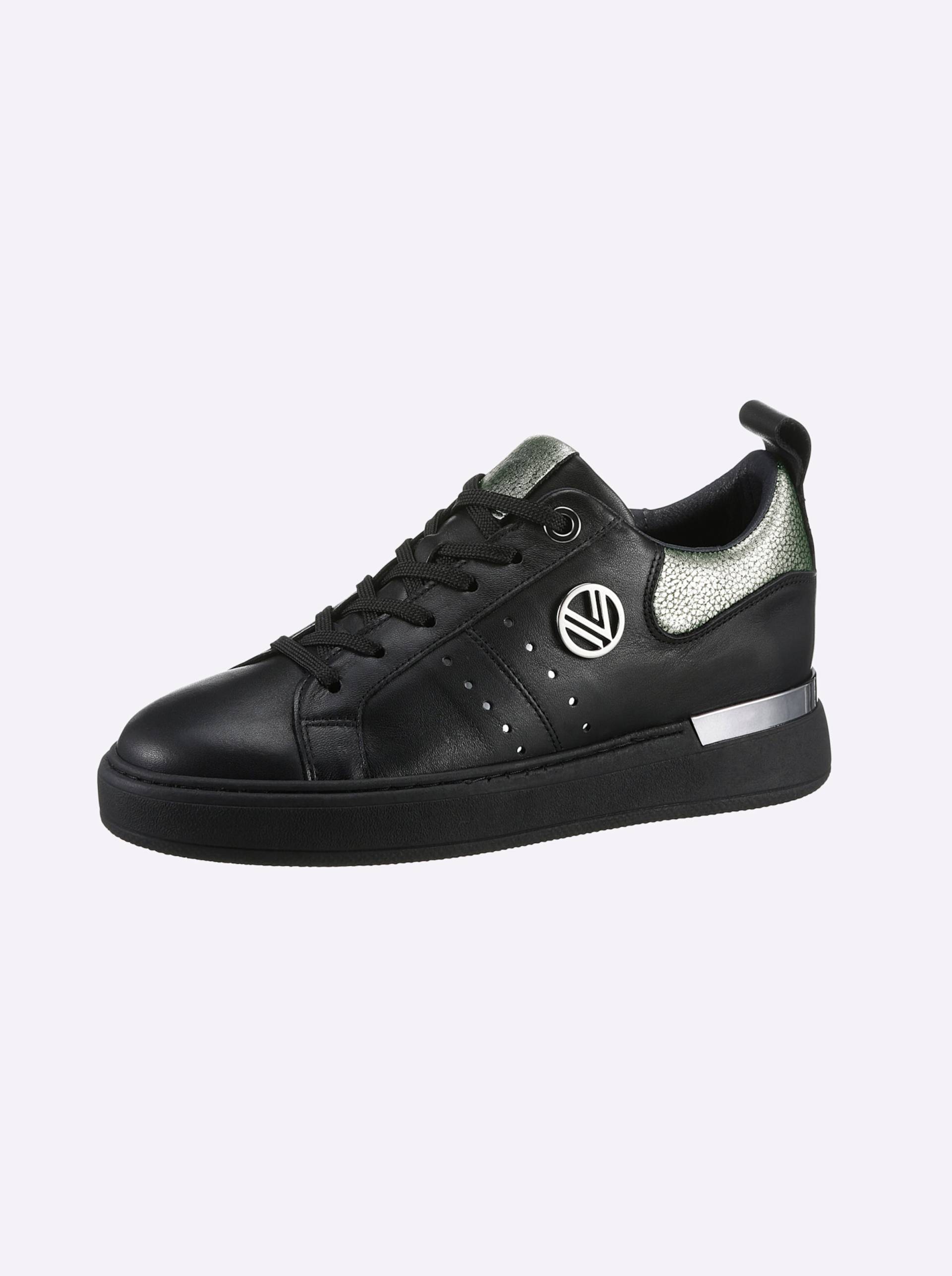 Sneaker in schwarz-silberfarben von heine