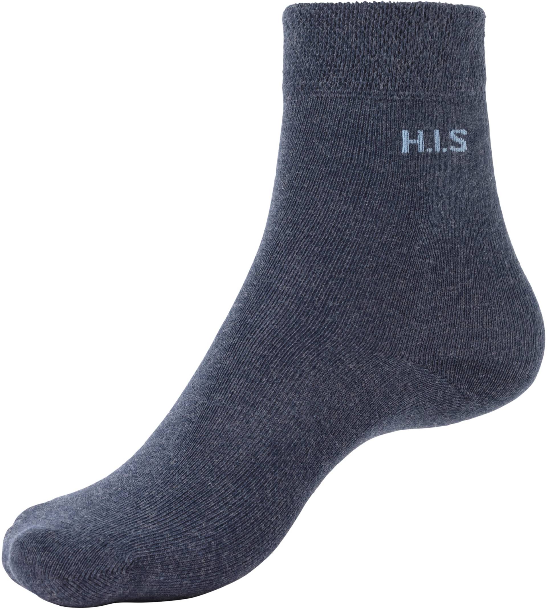 Socken in marine, jeans von H.I.S