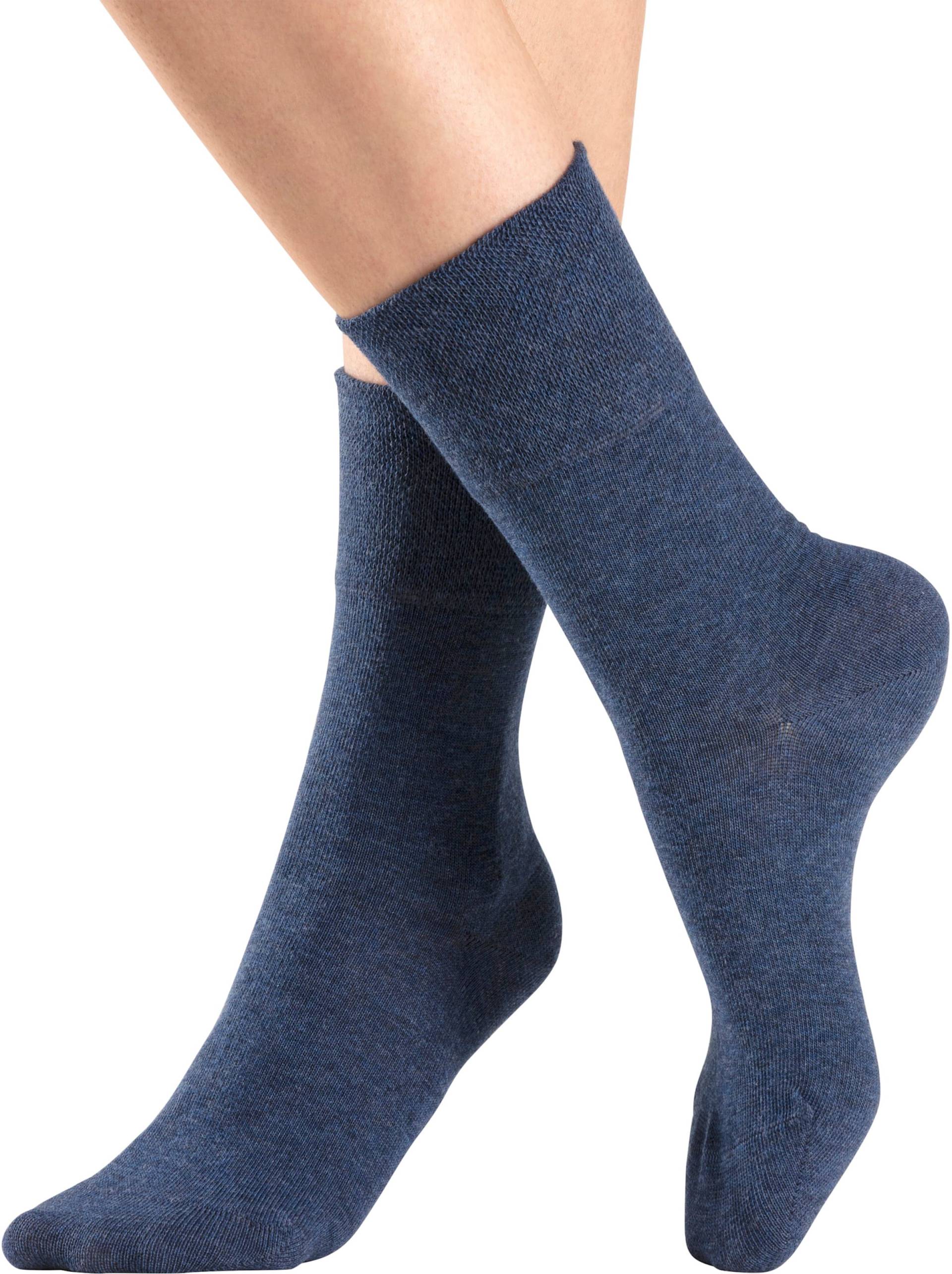 Socken in 2x jeans, 2x schwarz, 2x grau-meliert von H.I.S