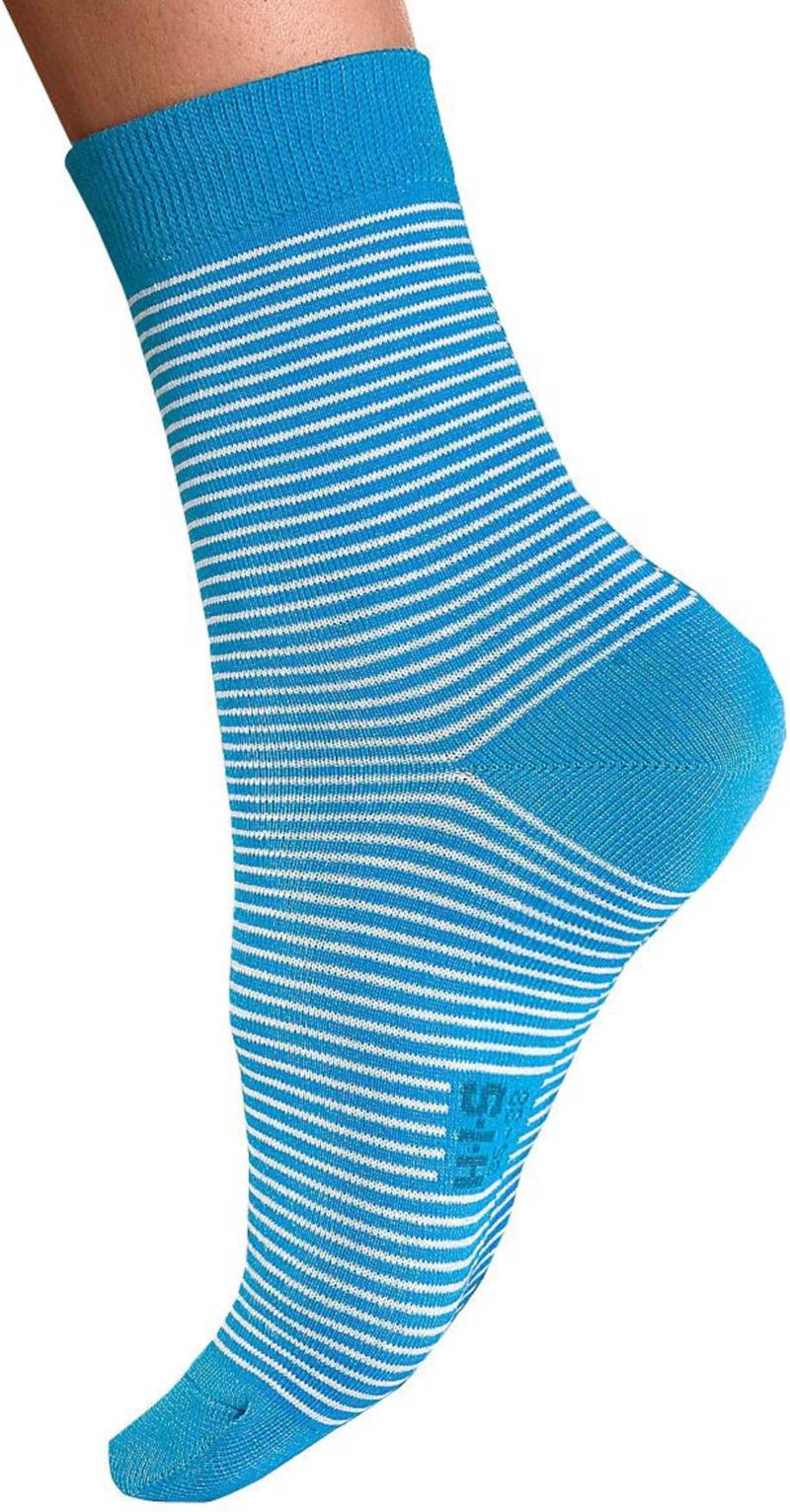 Socken in marine-ecru, dunkeljeans-ecru, hellblau-ecru, jeans-ecru, türkis-ecru, babyblau-ecru von H.I.S