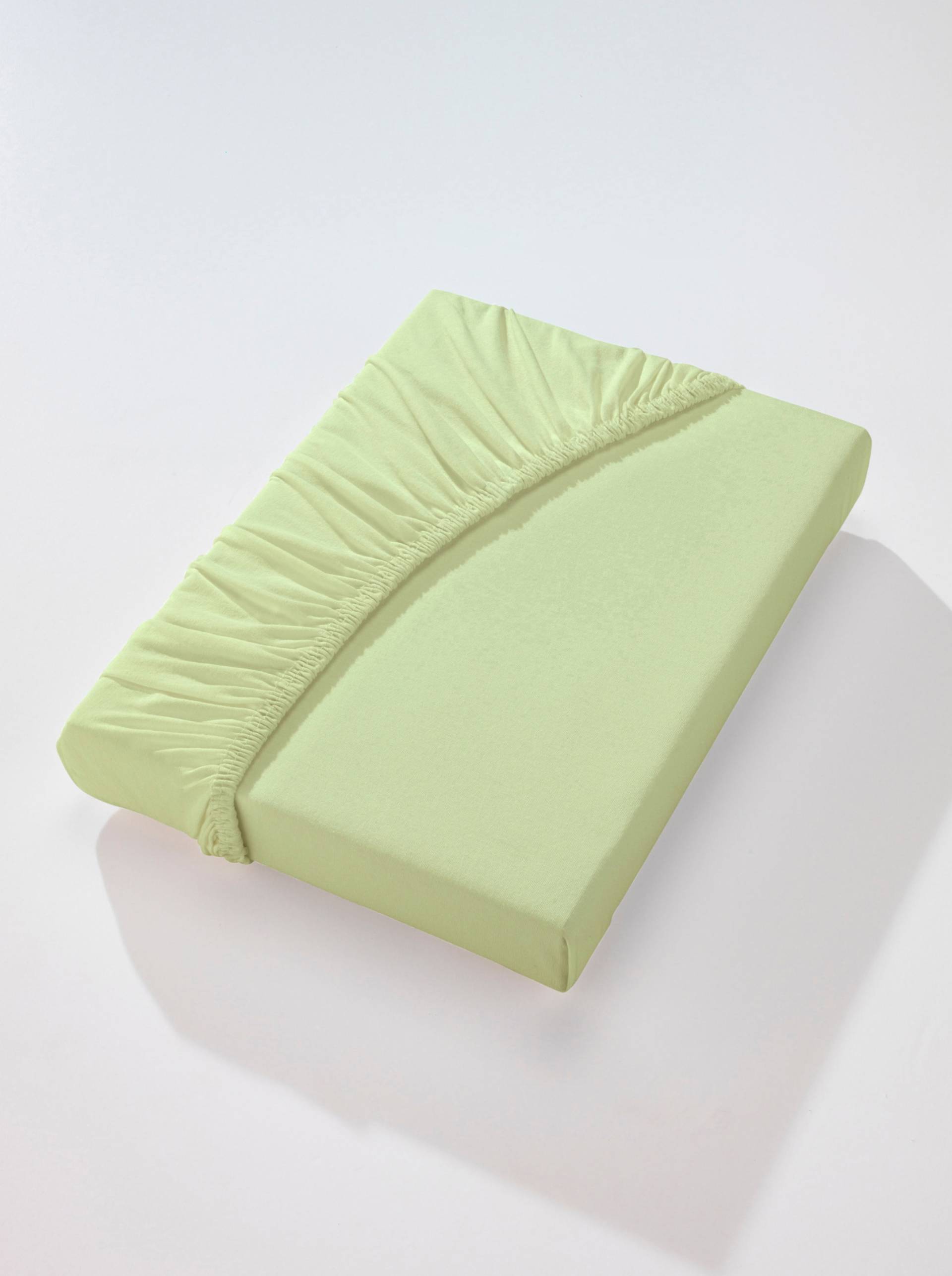 Spannbetttuch in lindgrün von wäschepur