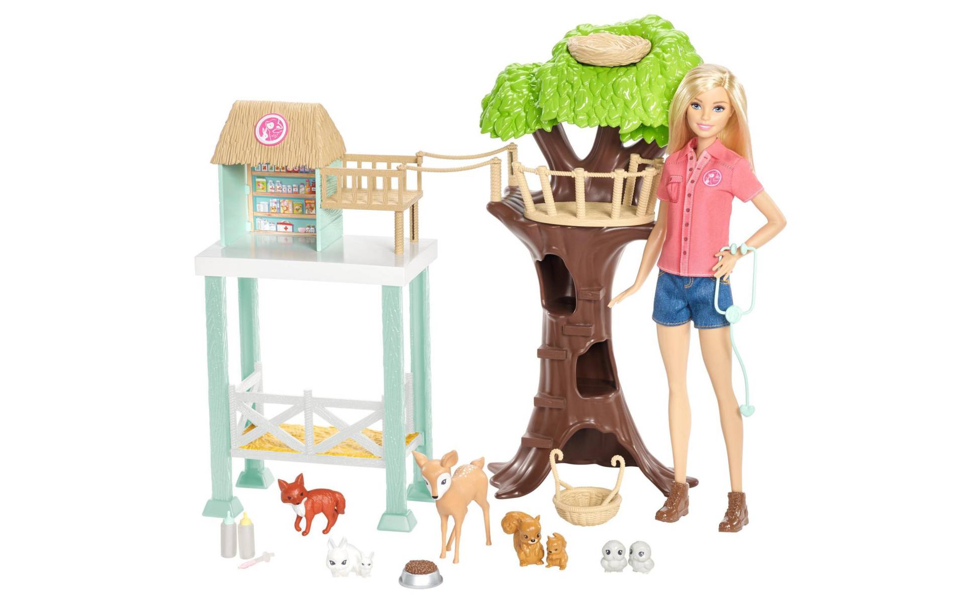 Barbie Spielfigur »Tierpflegerin Rettungsstation«, (Set) von Barbie