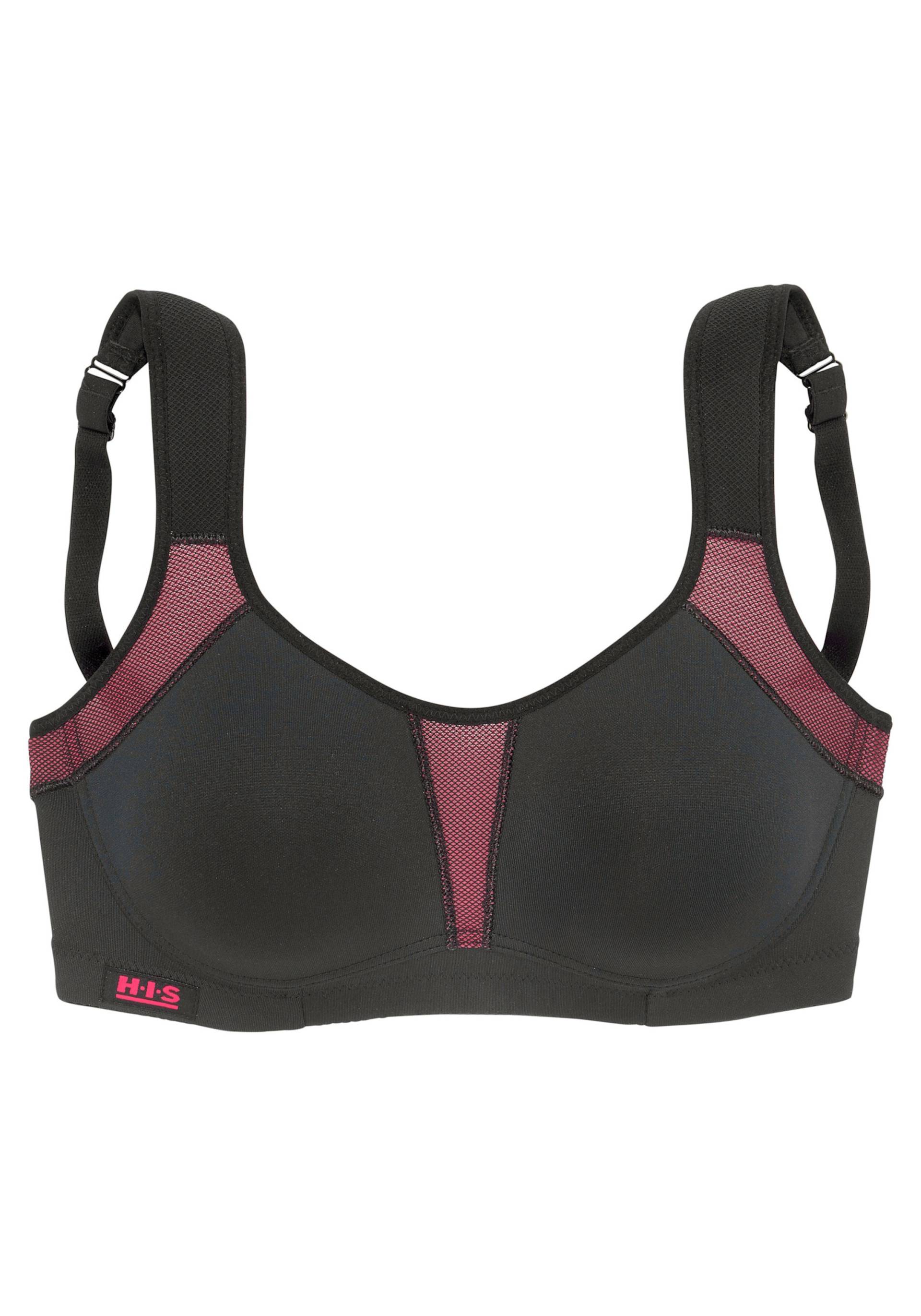 Sport-BH in schwarz-pink von H.I.S