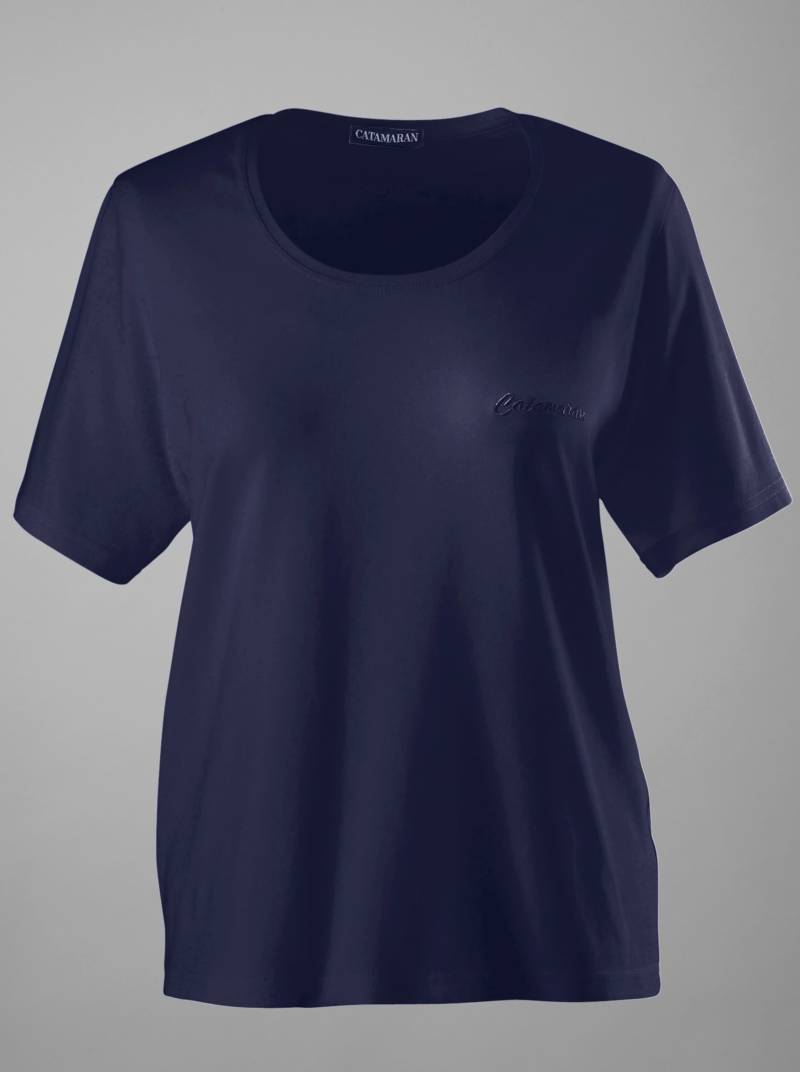 Sportshirt in marine + hellblau von Catamaran Sports