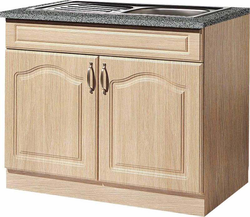 wiho Küchen Spülenschrank »Linz«, 100 cm breit, in Landhaus-Optik von wiho Küchen