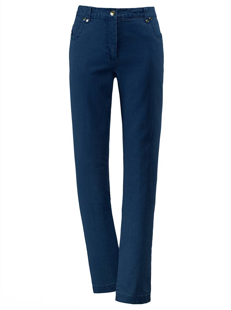 Stretch-Jeans in blue-stone-washed von heine