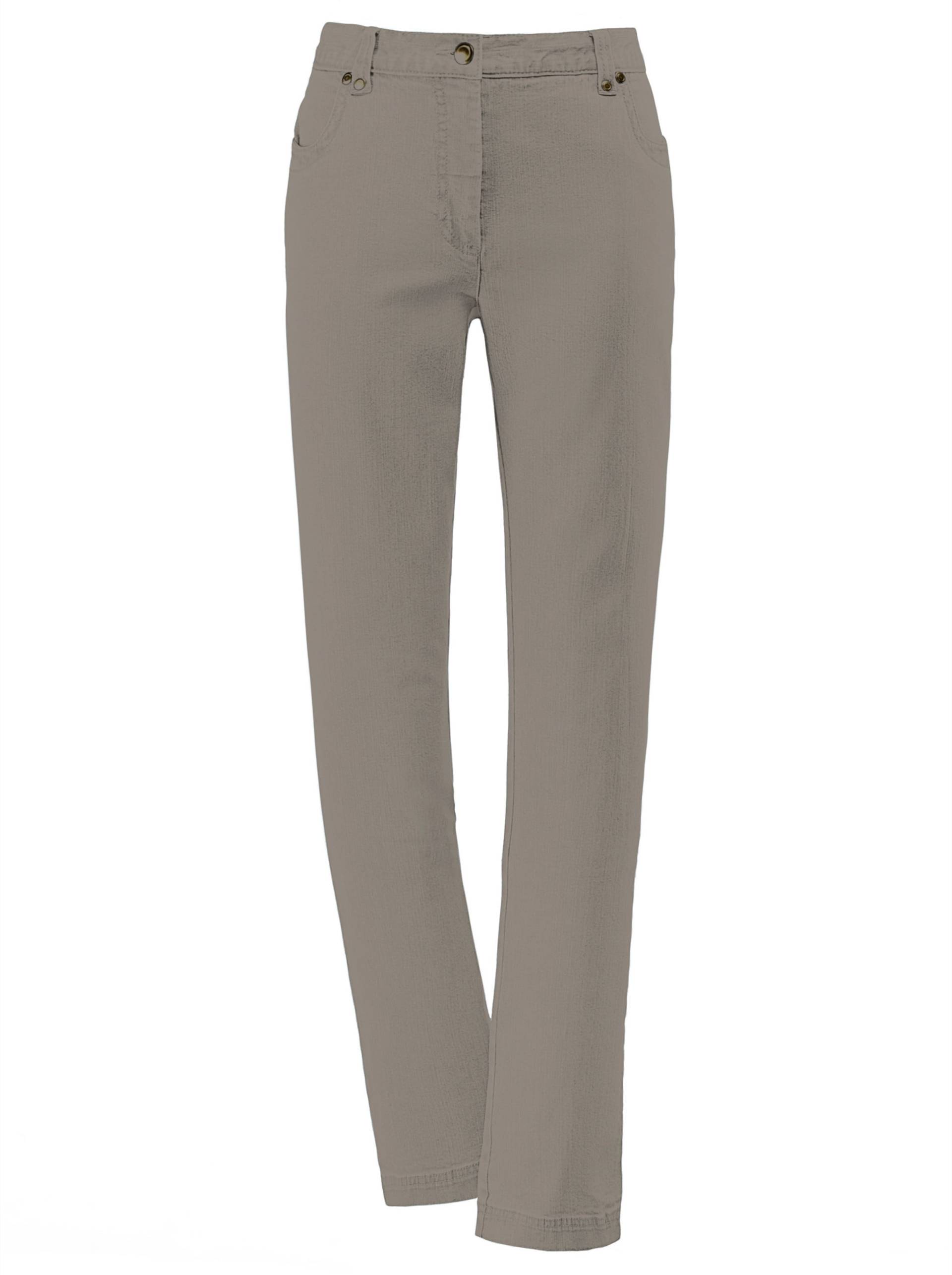 Stretch-Jeans in taupe von heine