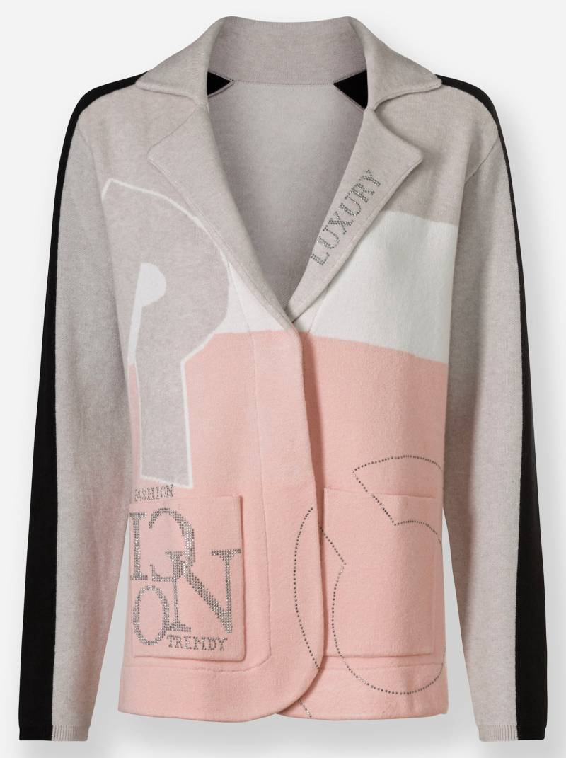 Jacquardstrickjacke