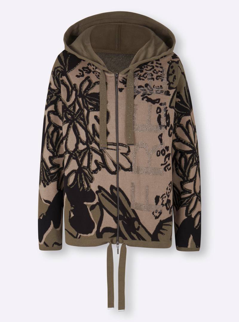 Jacquardstrickjacke
