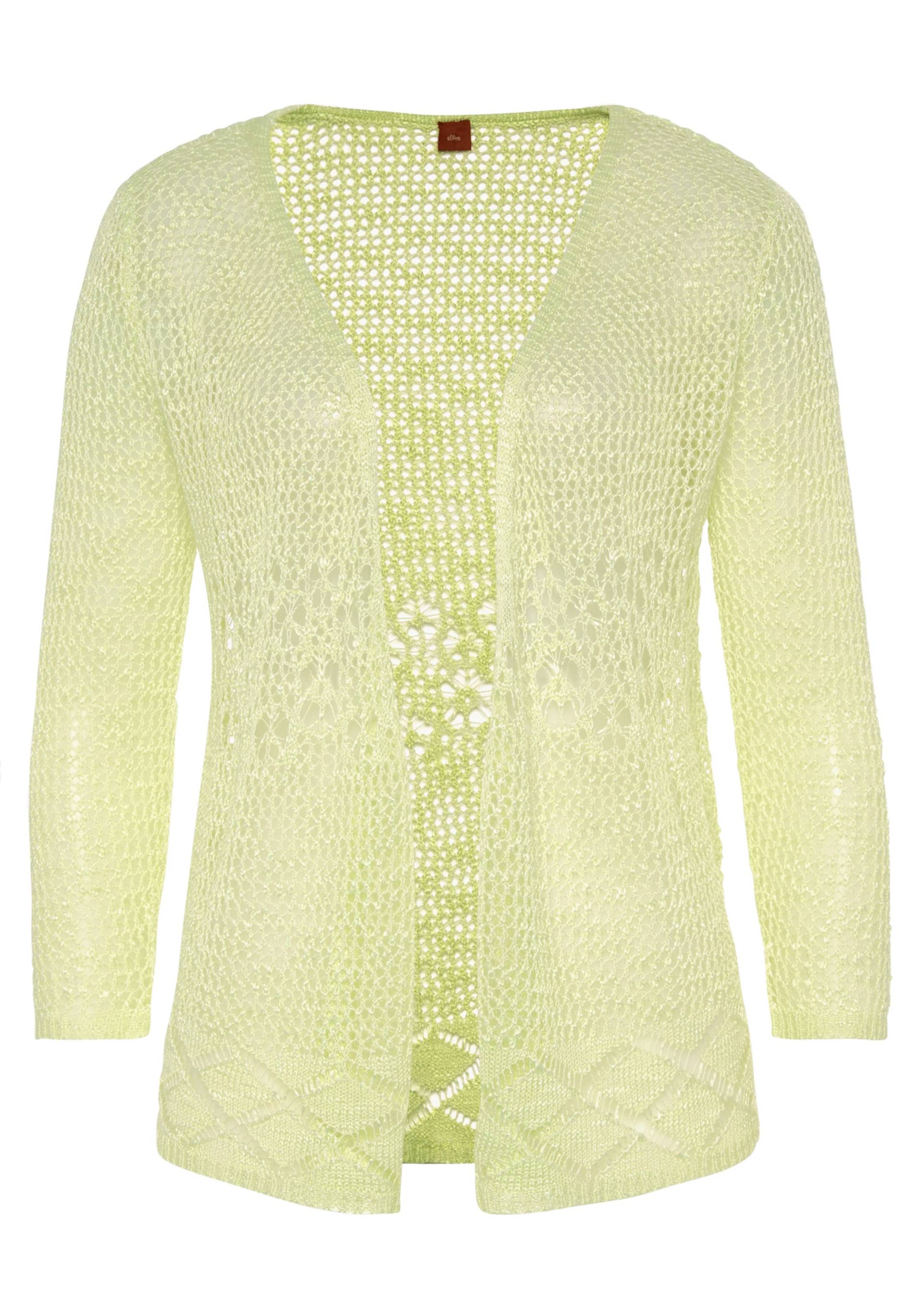 Strickjacke in limone von s.Oliver