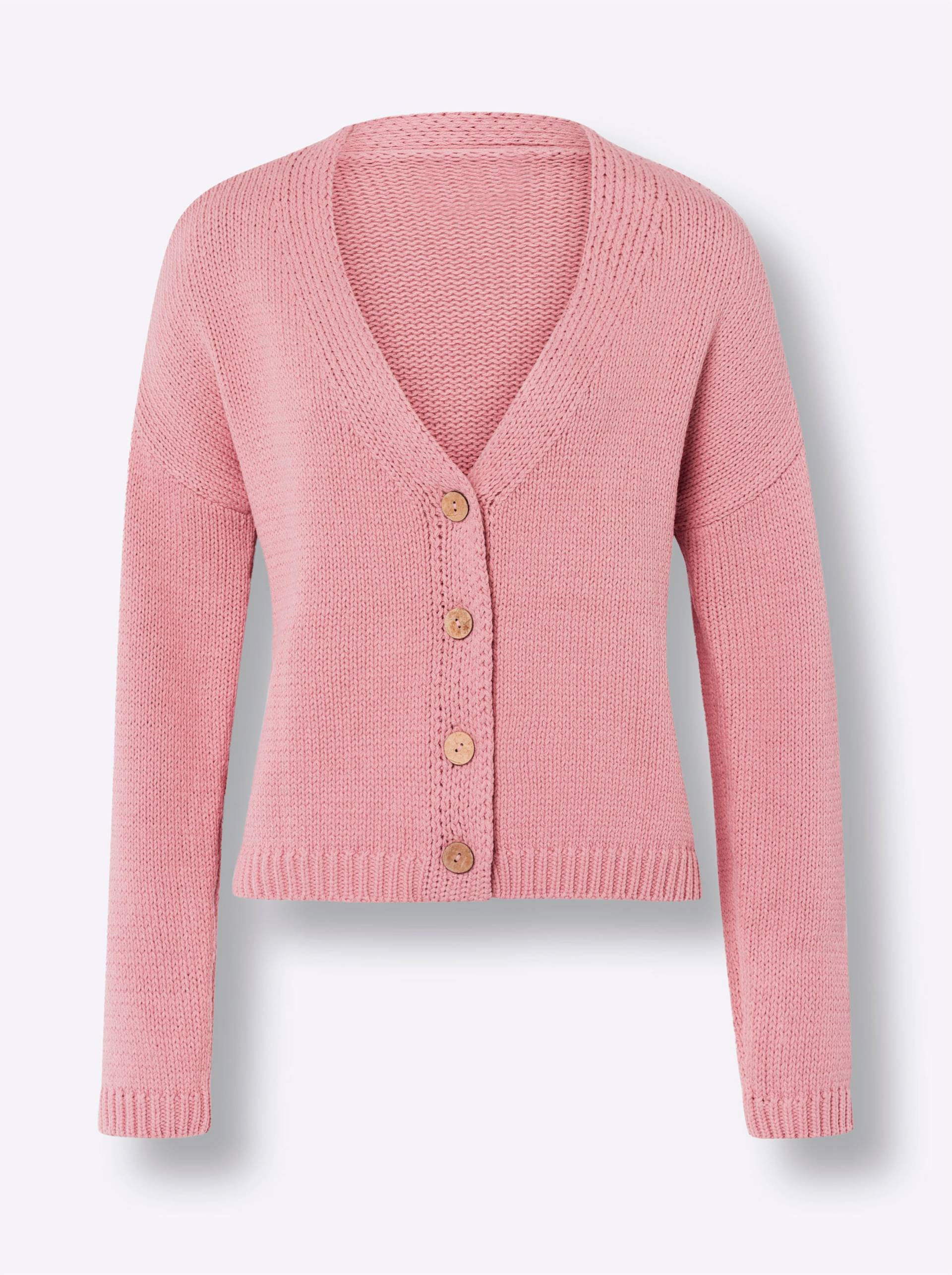 Strickjacke in rosé von heine