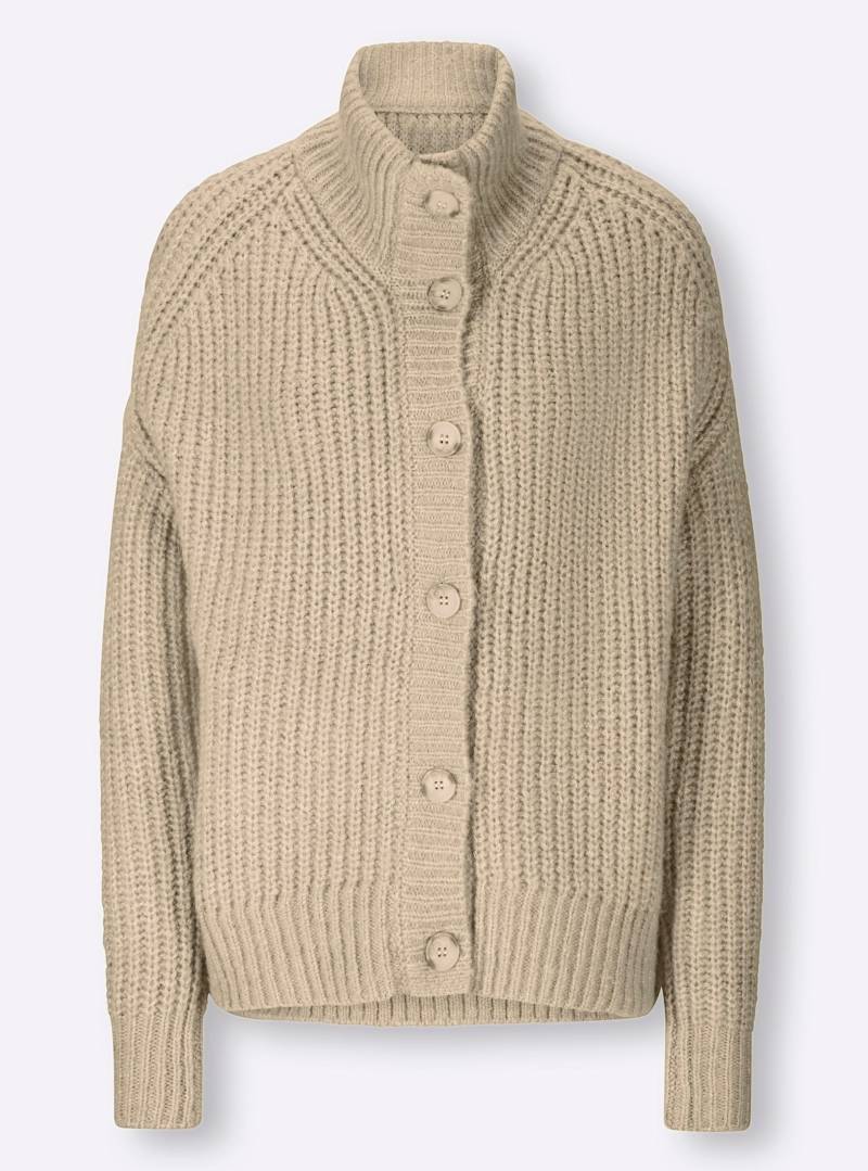 Strickjacke in sand-meliert von heine