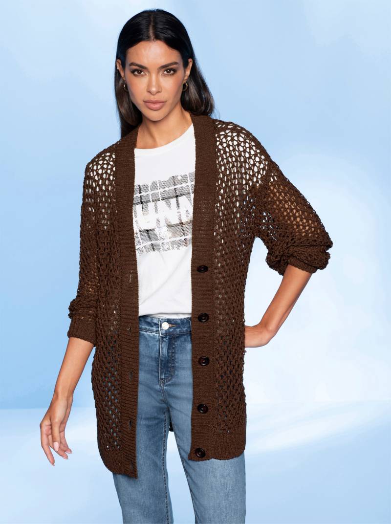 Longstrickjacke