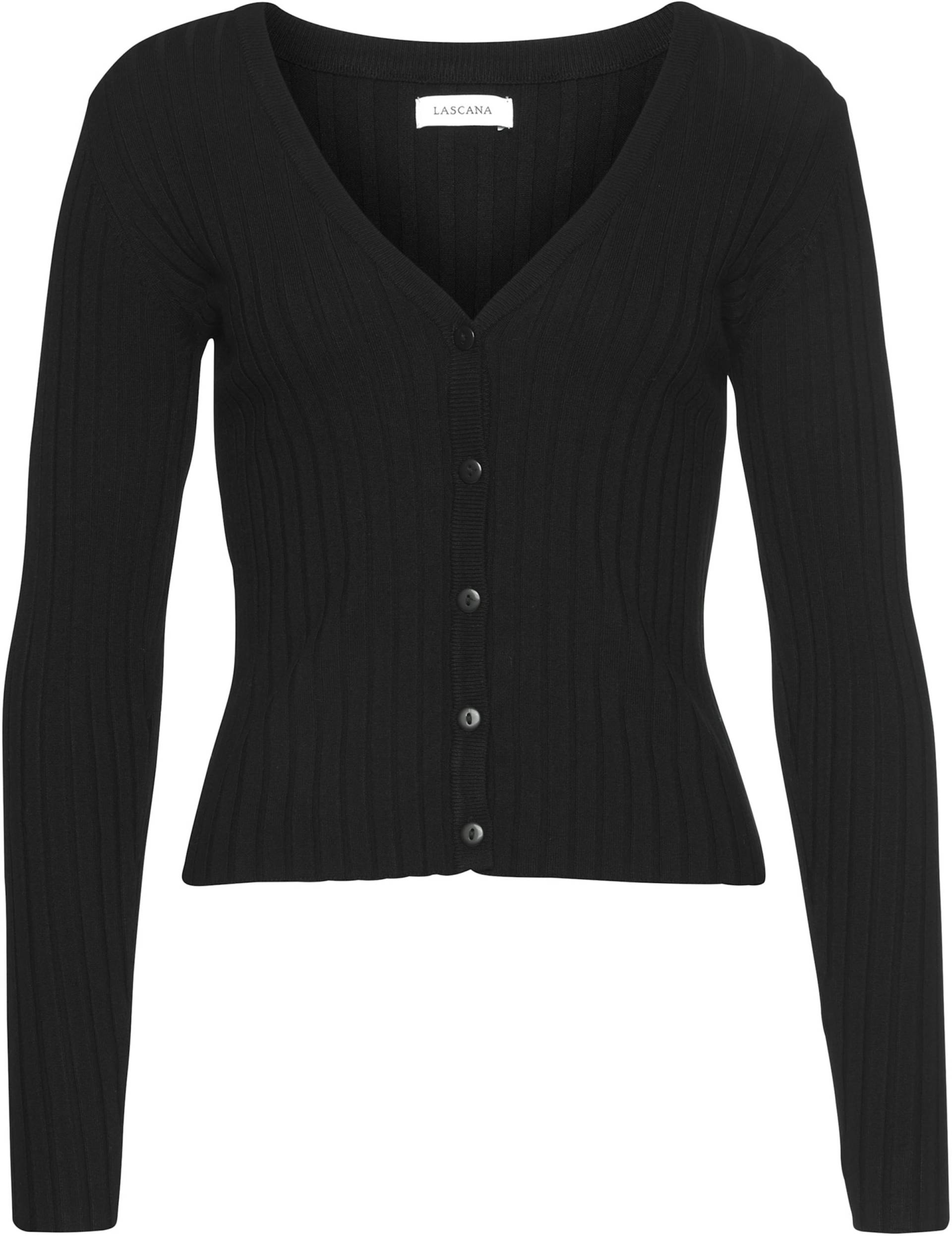 Strickjacke in schwarz von LASCANA