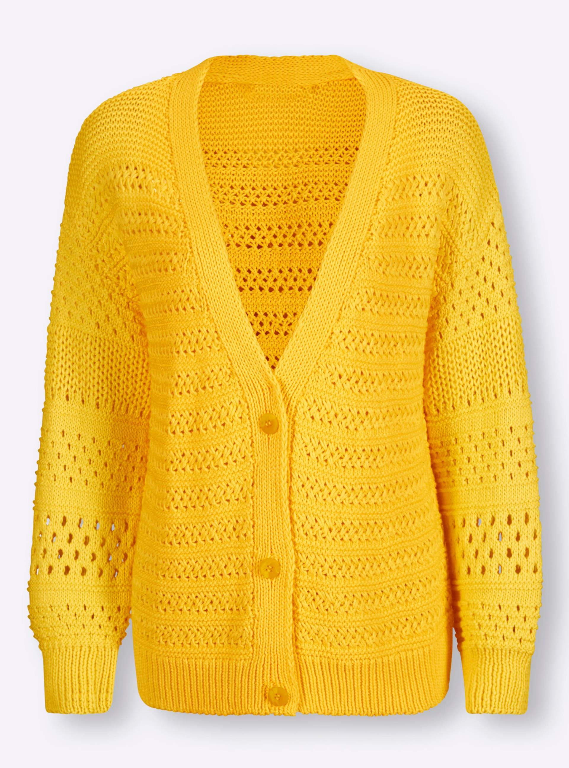 Strickjacke in sonnengelb von heine