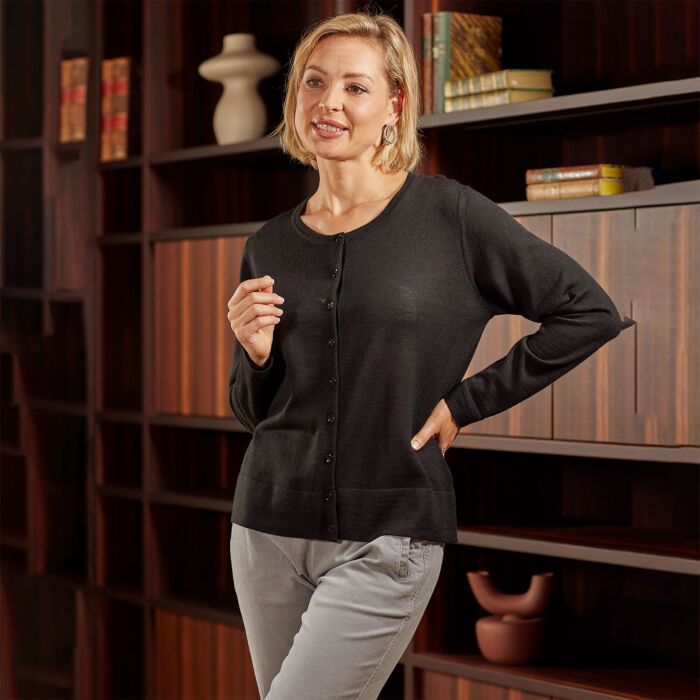 Strickjacke mit Merinowolle von Enrico Roselli von Enrico Rosselli