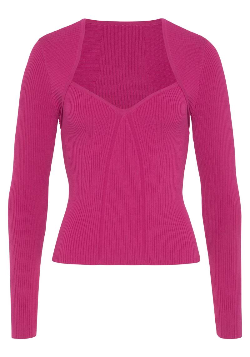 Strickpullover in fuchsia von LASCANA