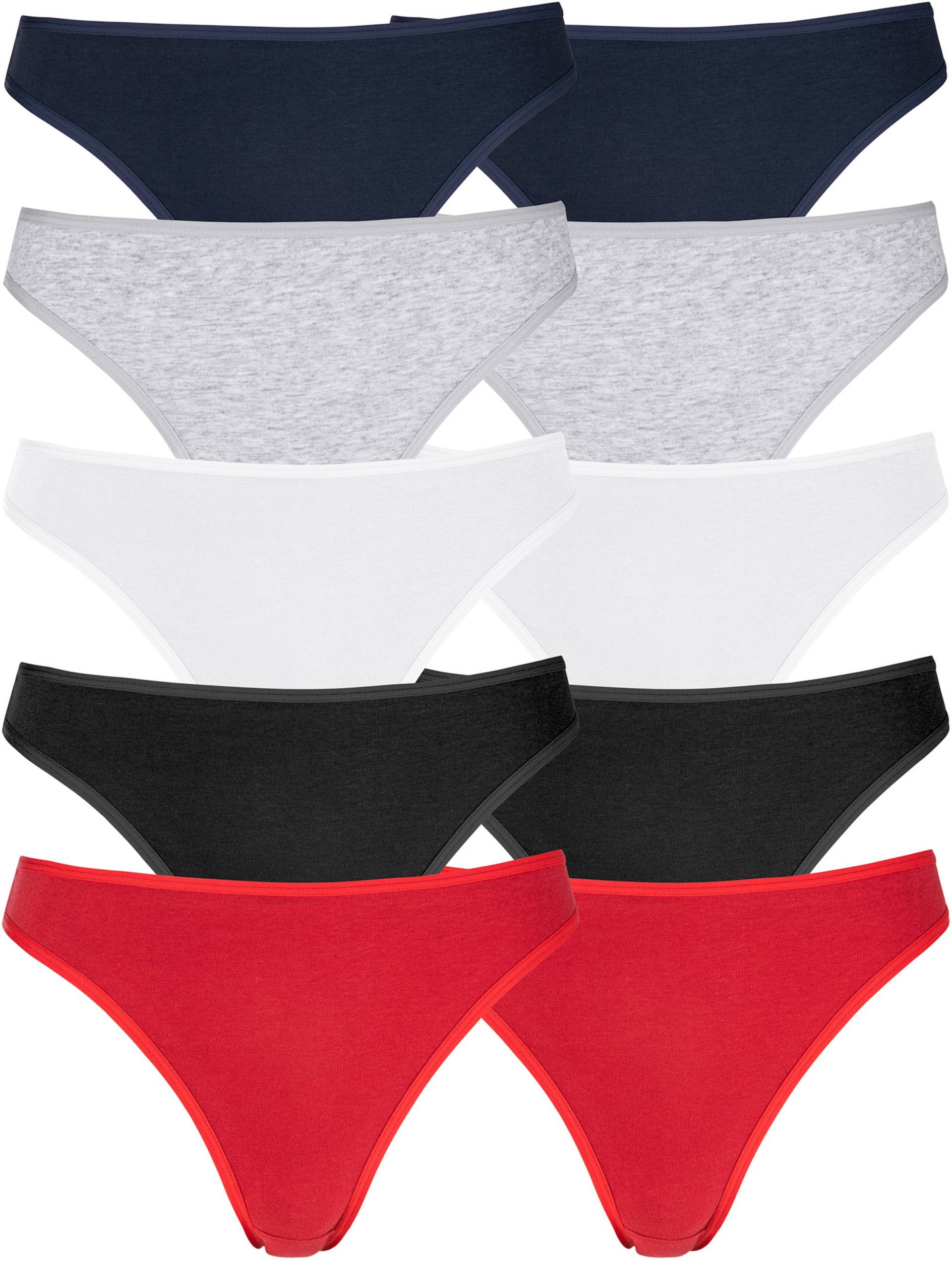 String in rot, schwarz, weiss, grau-meliert, navy von petite fleur