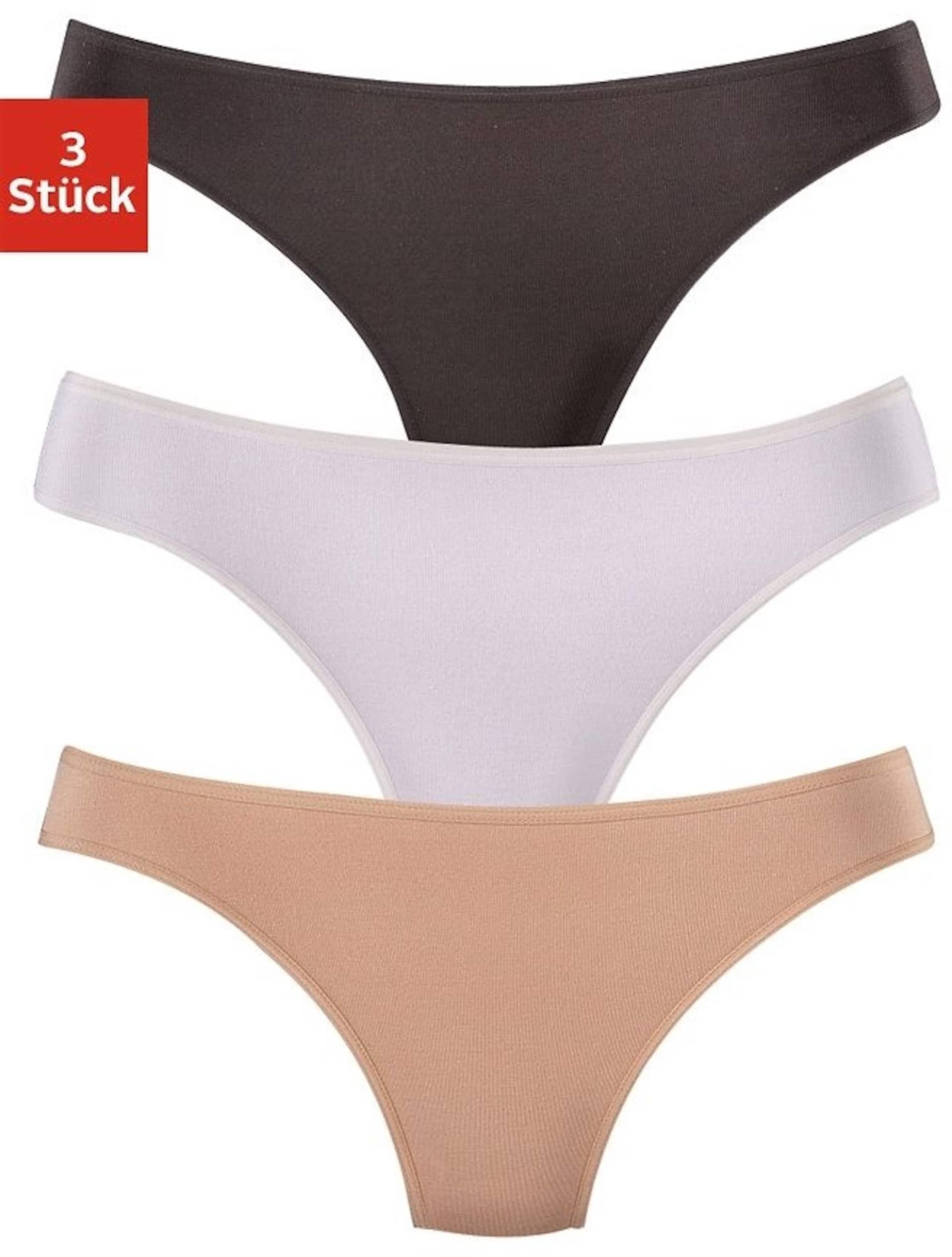 String in schwarz, weiss, beige von LASCANA