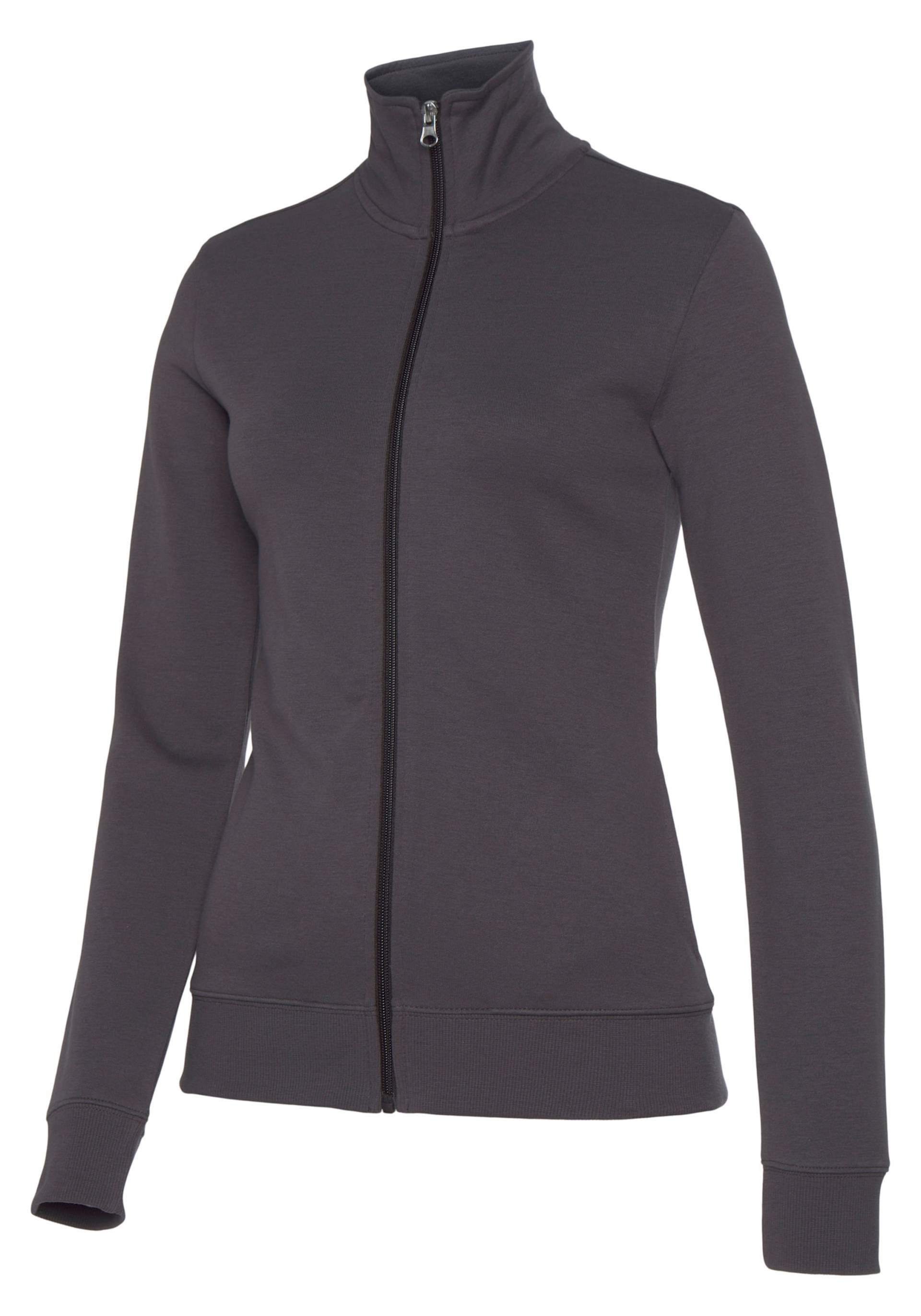 Sweatjacke in stone von heine