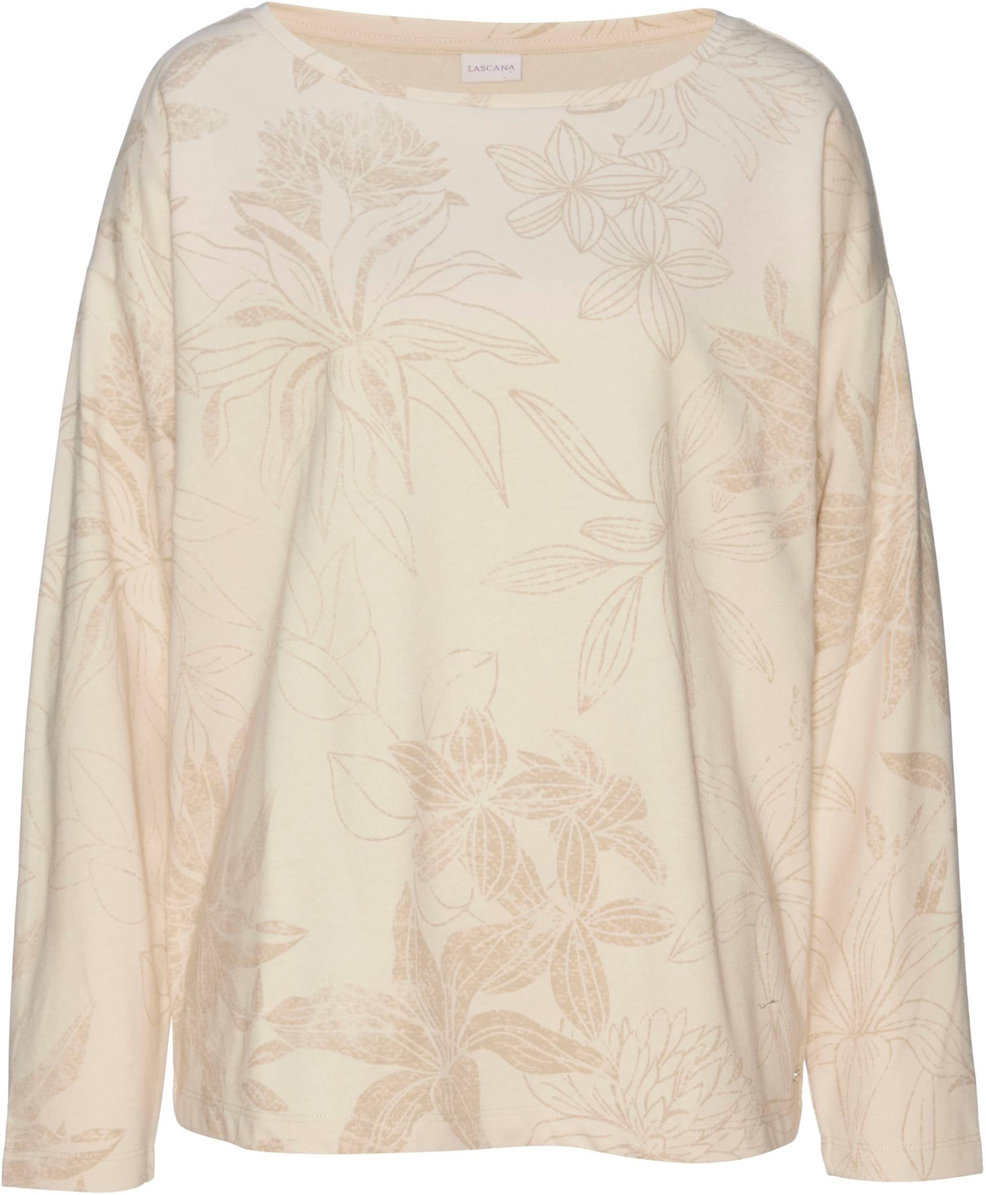 Sweatshirt in beige-gemustert von LASCANA