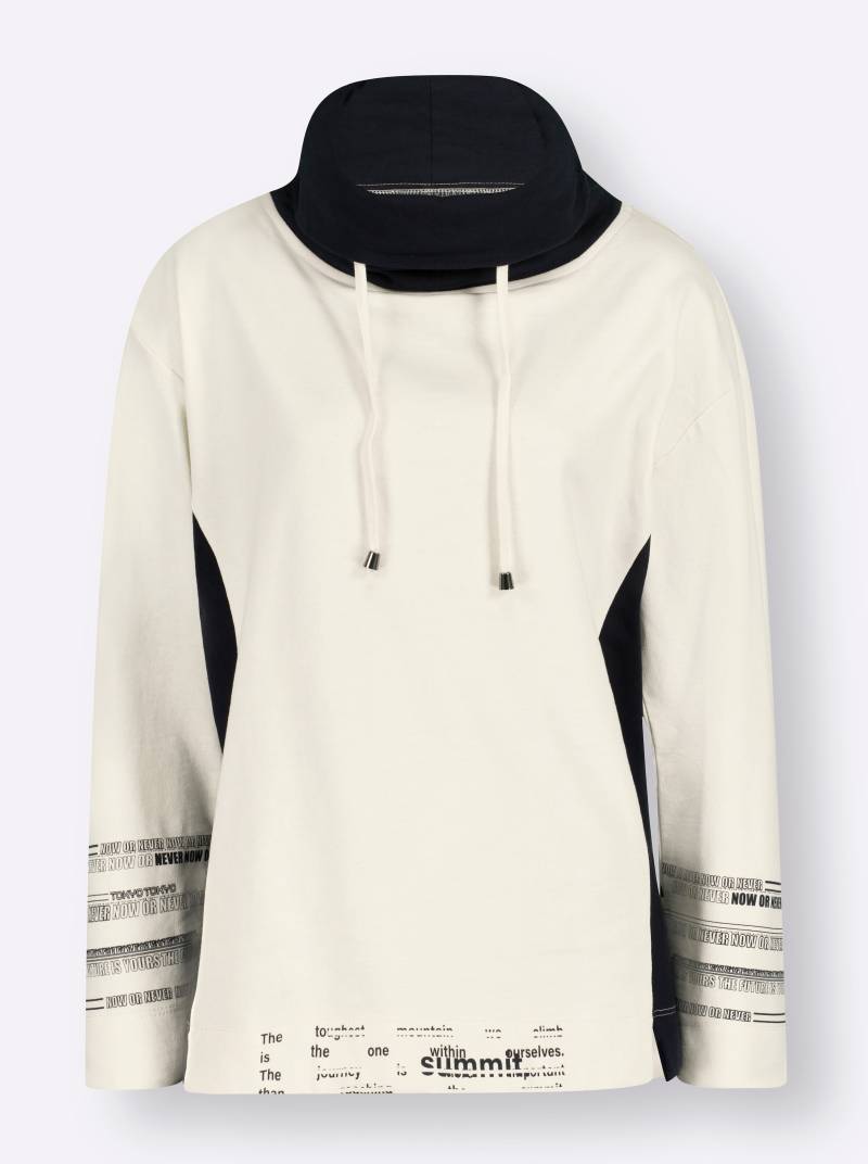 Sweatshirt in champagner-marine von heine