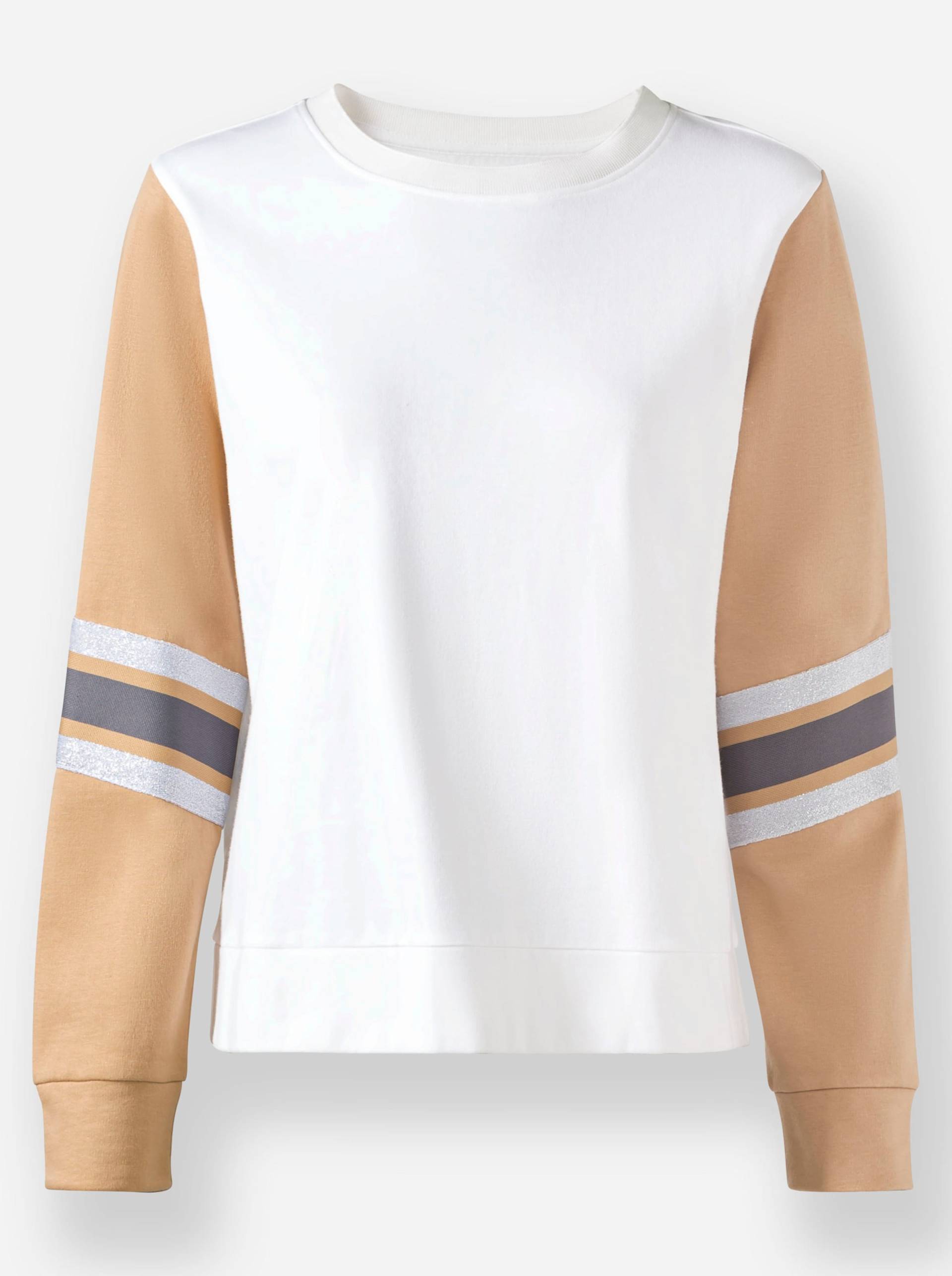 Sweatshirt in ecru von heine