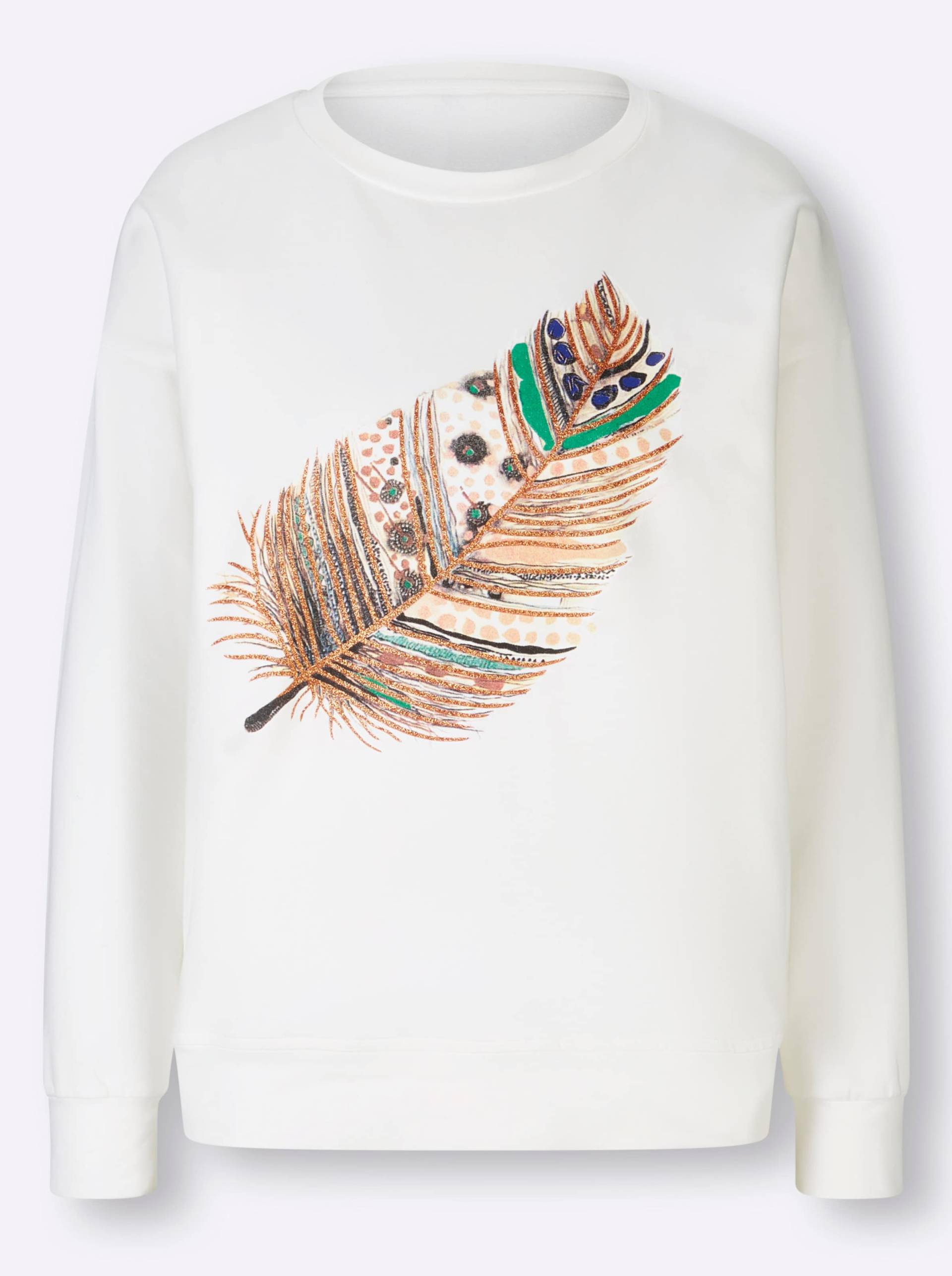 Sweatshirt in ecru von heine