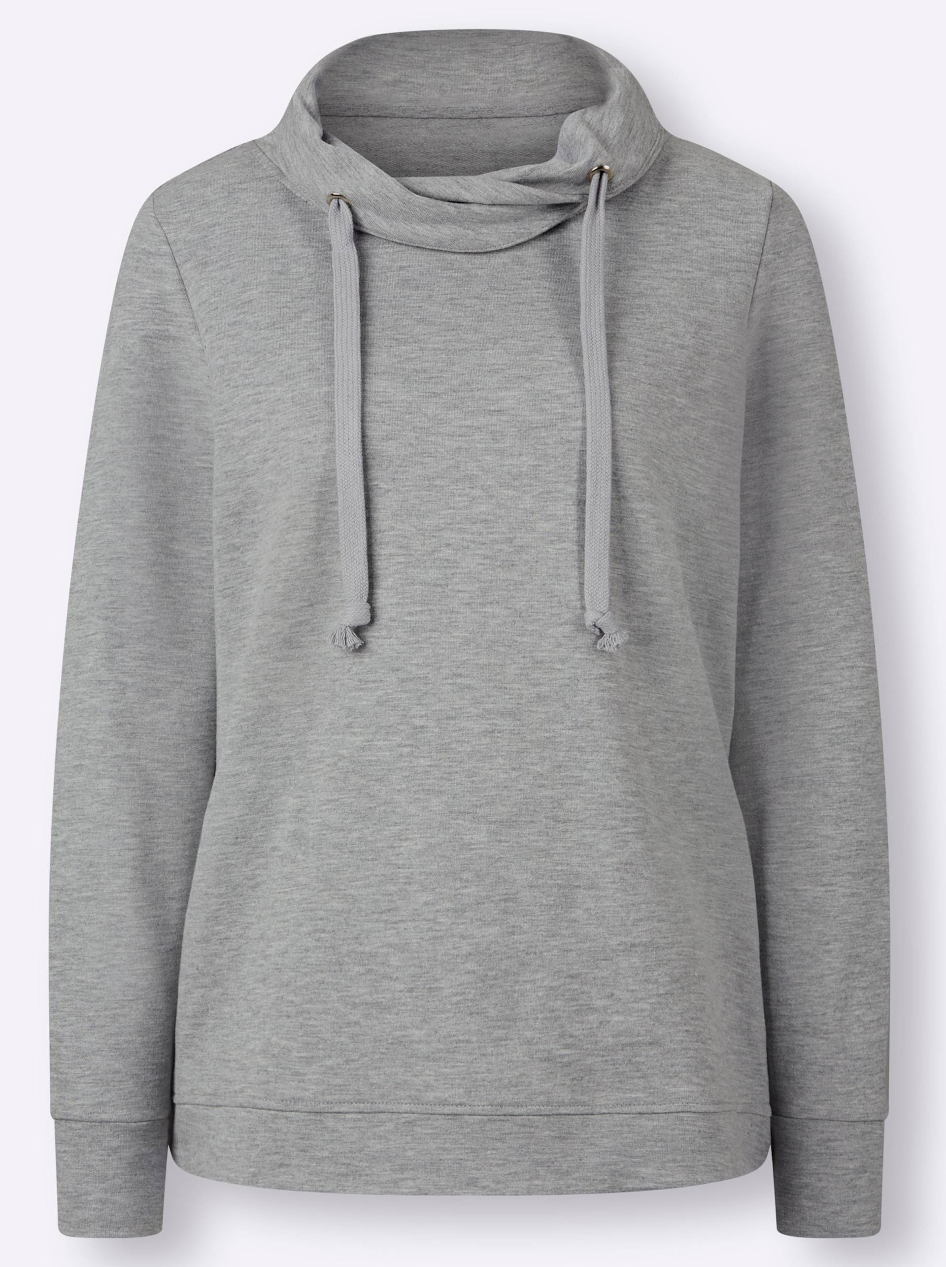 Sweatshirt in grau-meliert von heine