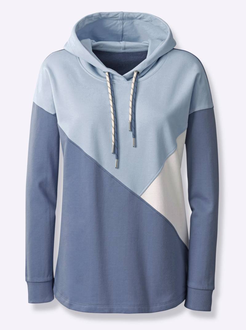 Sweatshirt in hellblau-champagner von heine