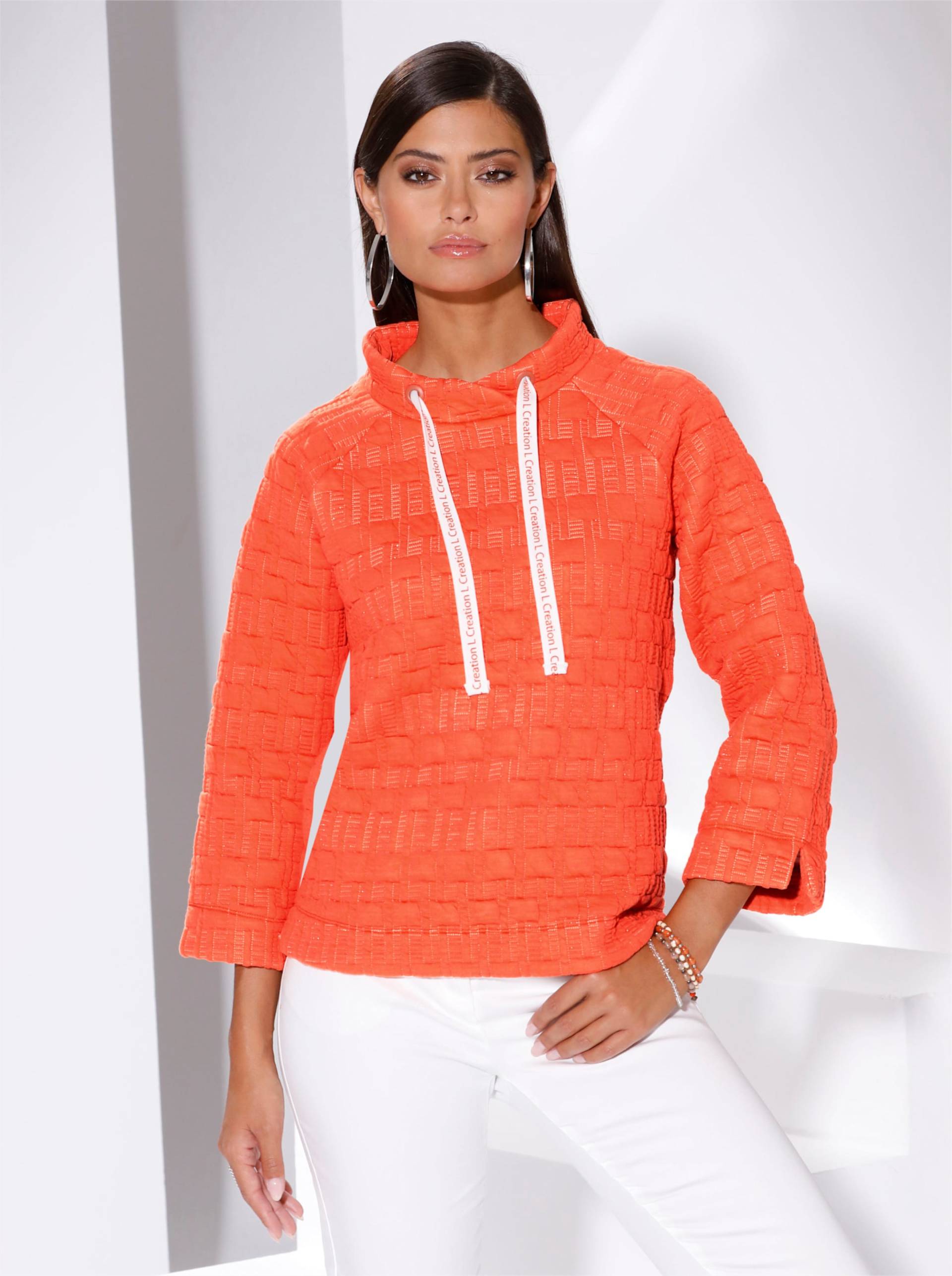 Sweatshirt in orange von heine