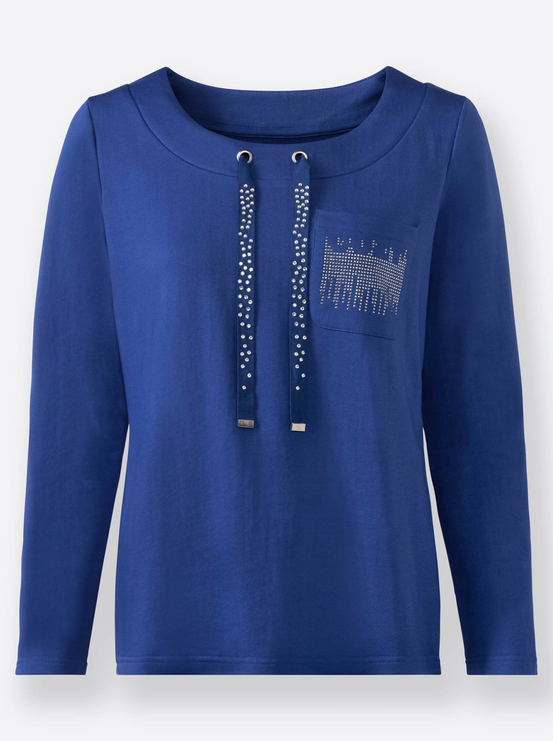 Sweatshirt in royalblau von heine