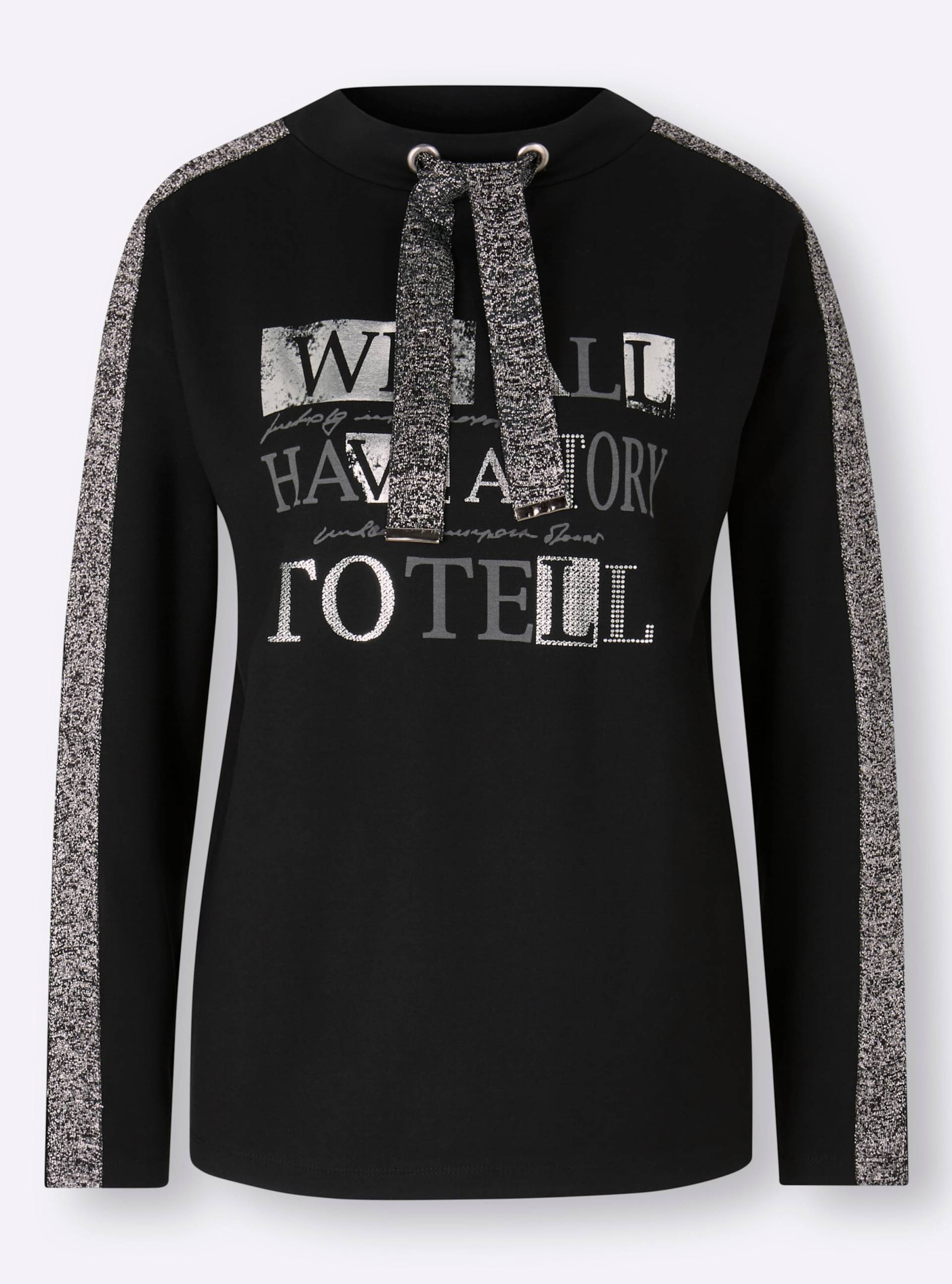 Sweatshirt in schwarz von heine