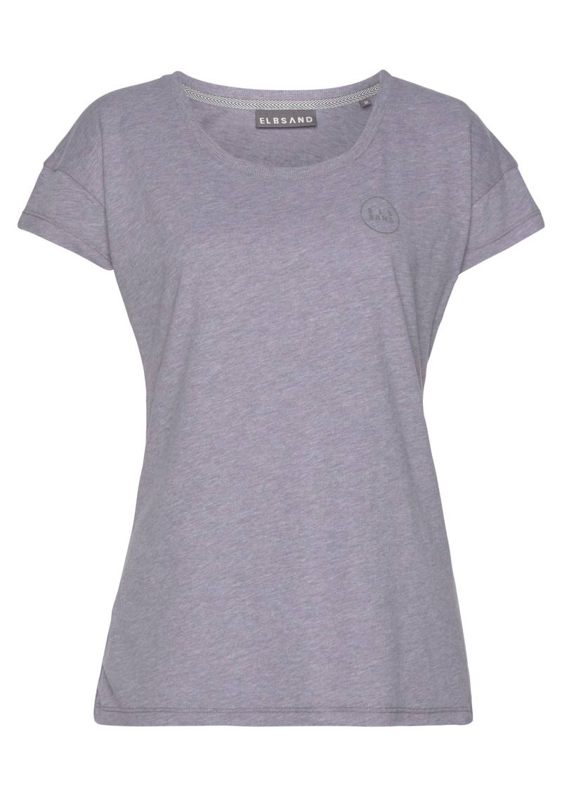 T-Shirt in blau meliert von Elbsand