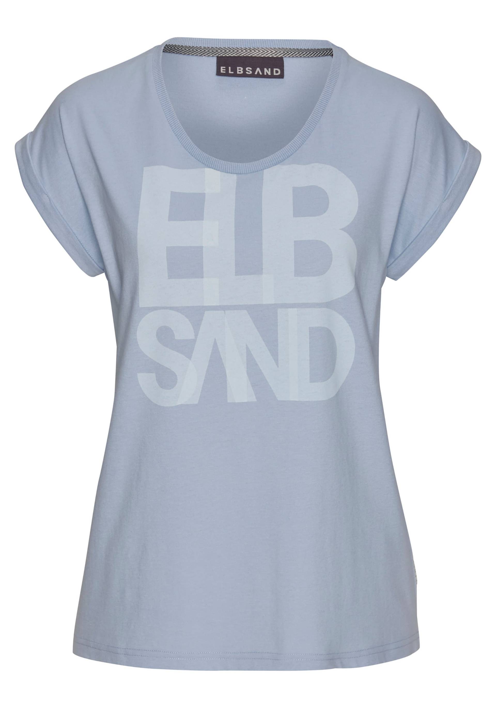 T-Shirt in blau meliert von Elbsand